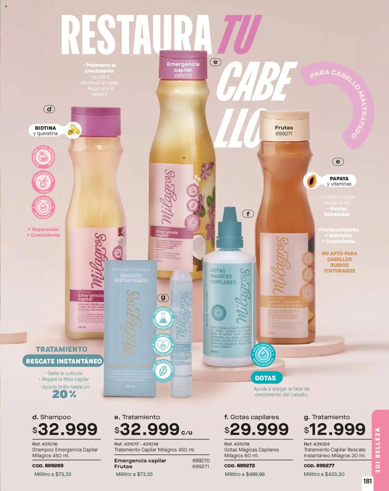 Carmel revista - valida desde el 01.02.2026 | Página: 181 | Productos: Sal, Brillo, Vitaminas, Papaya