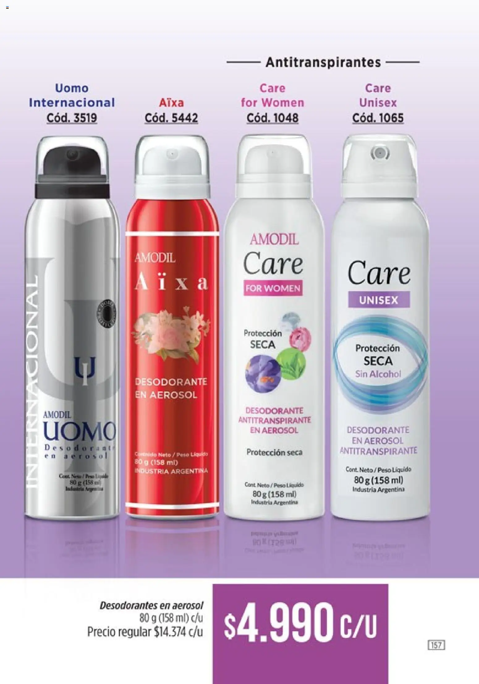 Amodil - Campaña 8 │ válido desde el 08.04.2026 | Página: 157 | Productos: Peso, Desodorante, Antitranspirante