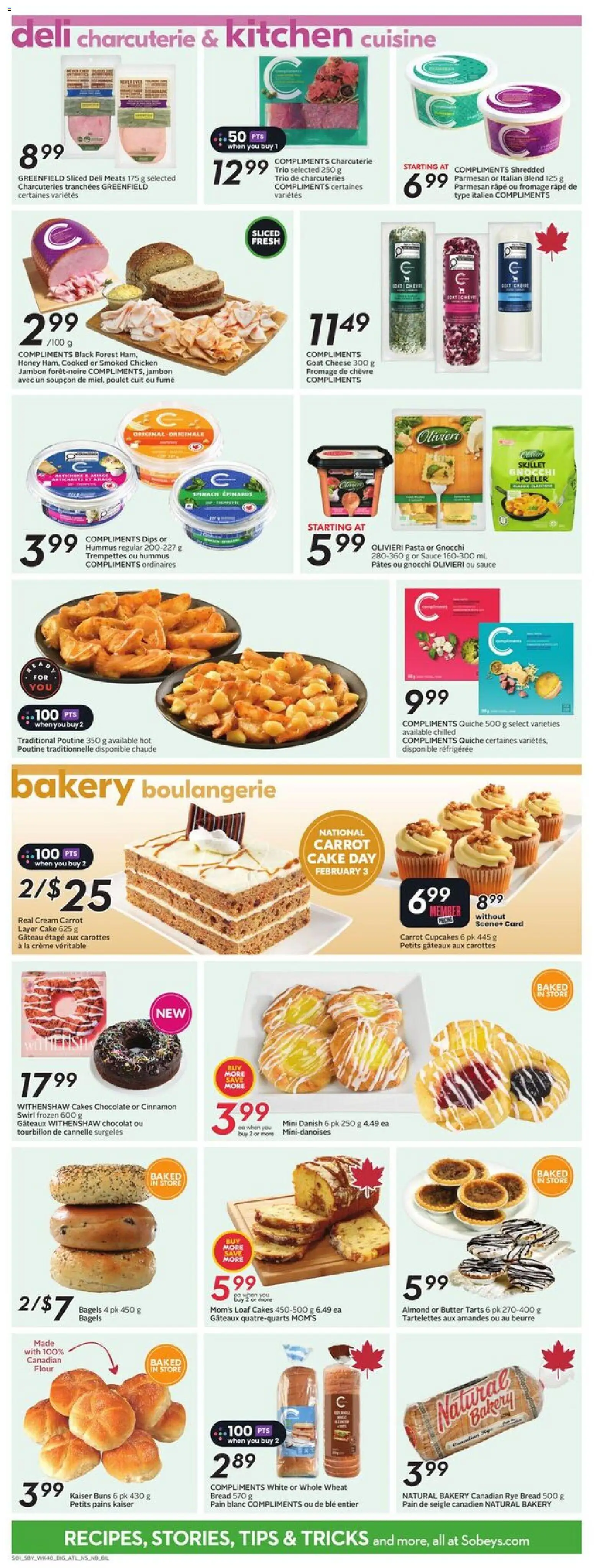 Sobeys flyer valid from 29.01.2026 | Page: 9 | Products: Carrot, Butter, Cheese, Chocolate