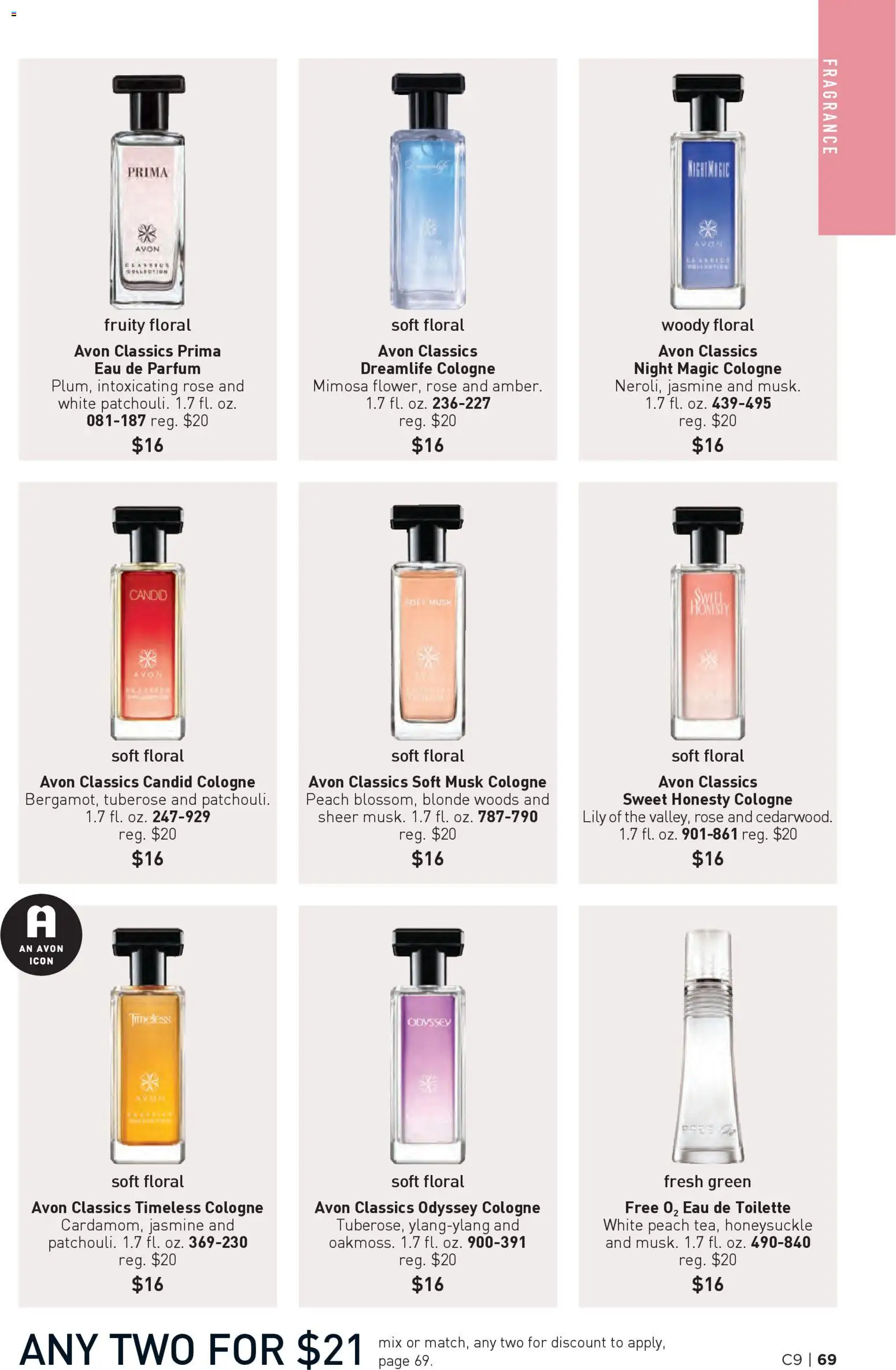 Avon Brochure - valid from 22.04.2026 | Page: 69 | Products: Fragrance, Eau de toilette, Peach