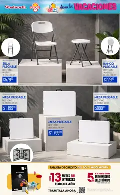 Vista previa de Del Sol y Woolworth catálogo Arma tus Vacaciones , nuevo folleto de la tienda, válido en México a partir del 19.03.2026 | Página: 17 | Productos: Monedero, Silla, Banco, Mesa