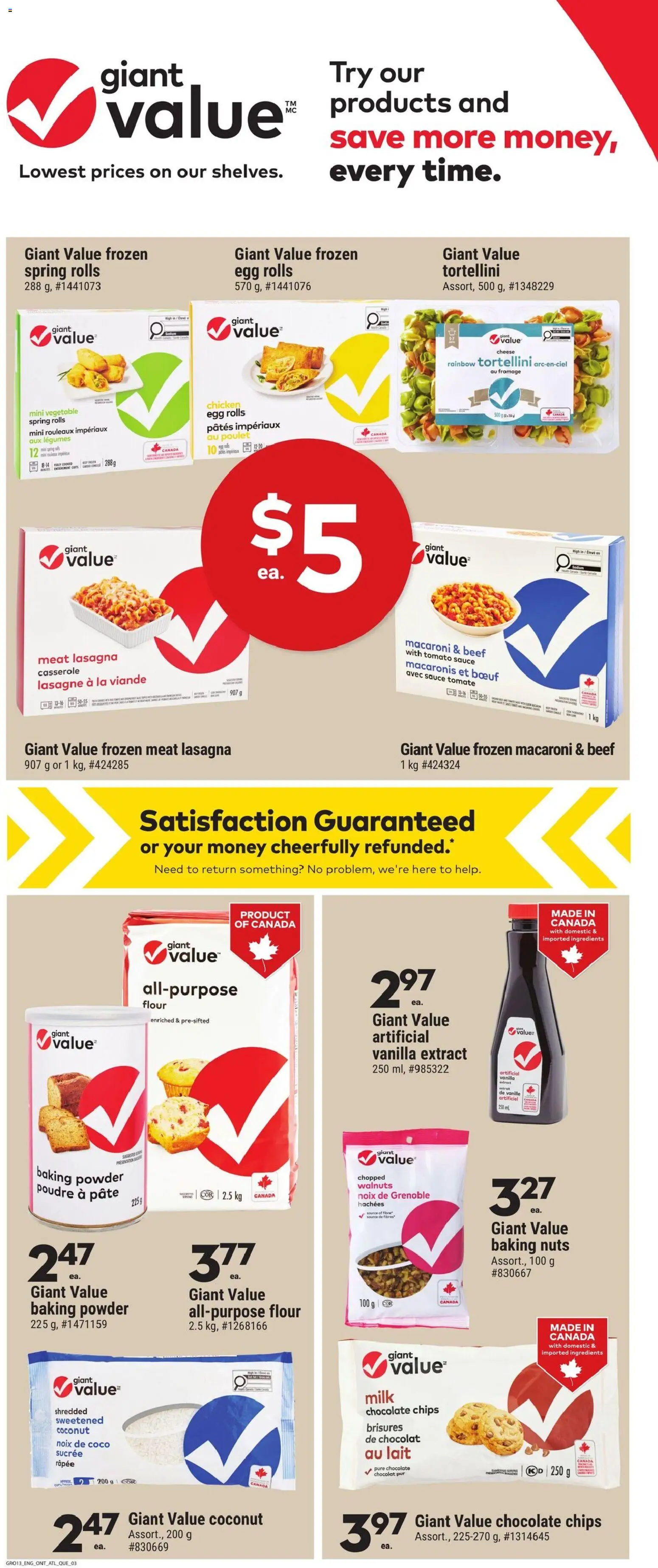 Giant Tiger flyer valid from 29.10.2025 | Page: 3 | Products: Beef, Nuts, Cheese, Chicken