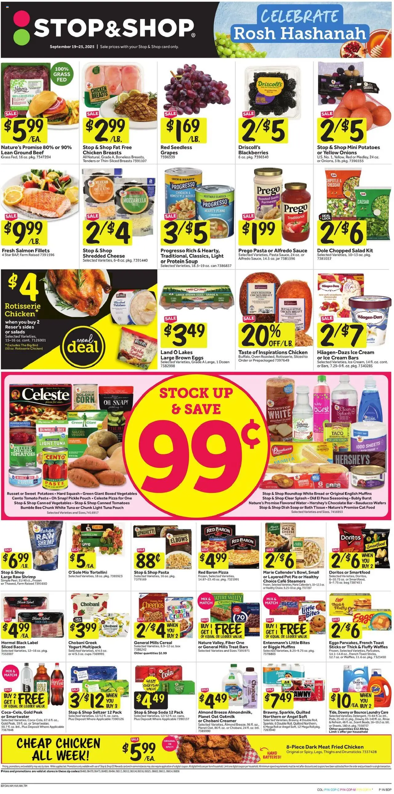 Stop & Shop Weekly Circular - CT - valid from 19.09.2025 | Page: 1 | Products: Ginger, Cheese, Ice cream, Sauce