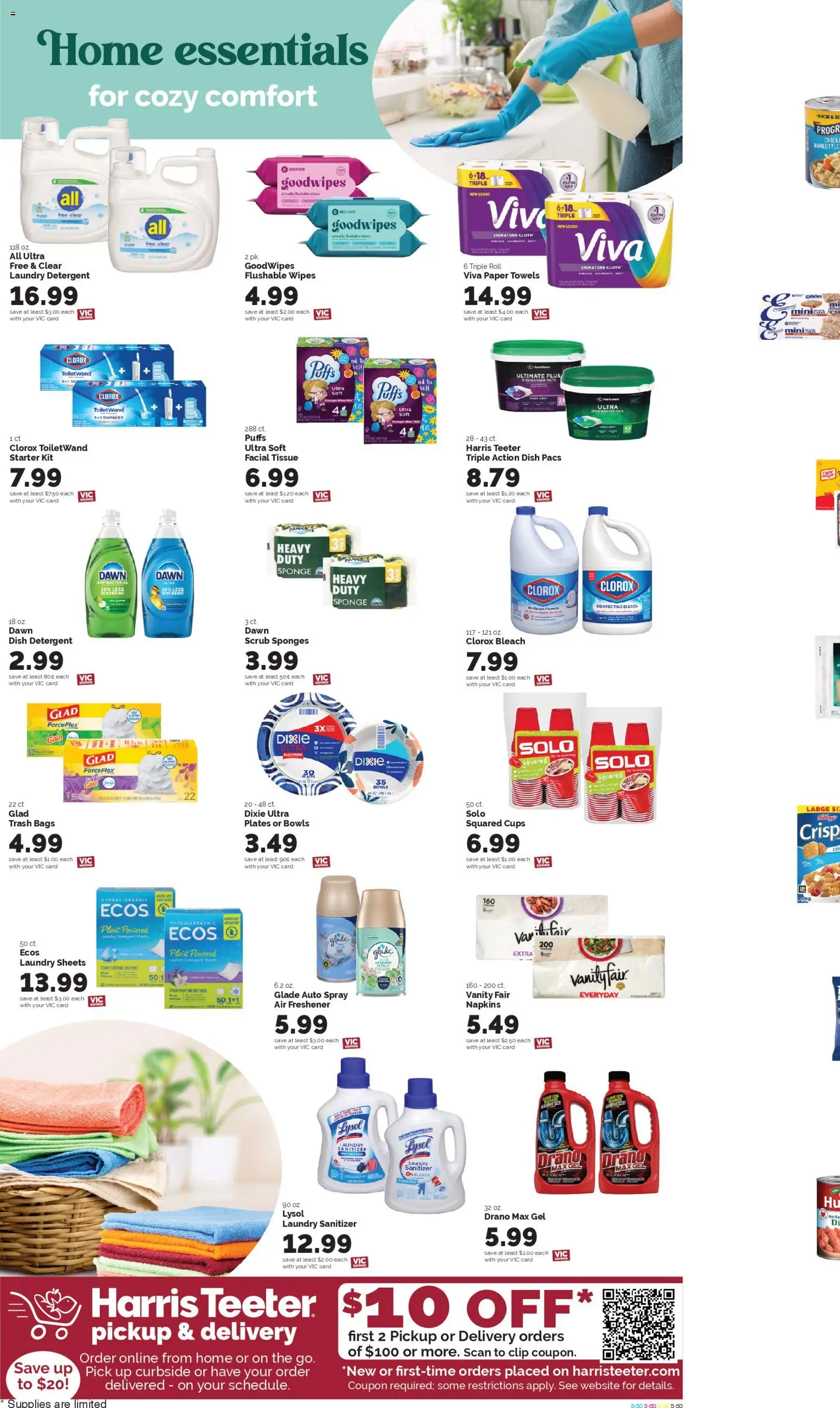 Harris Teeter Weekly Ad - NC - valid from 18.02.2026 | Page: 10 | Products: Detergent, Sponge, Starter, Dishwasher