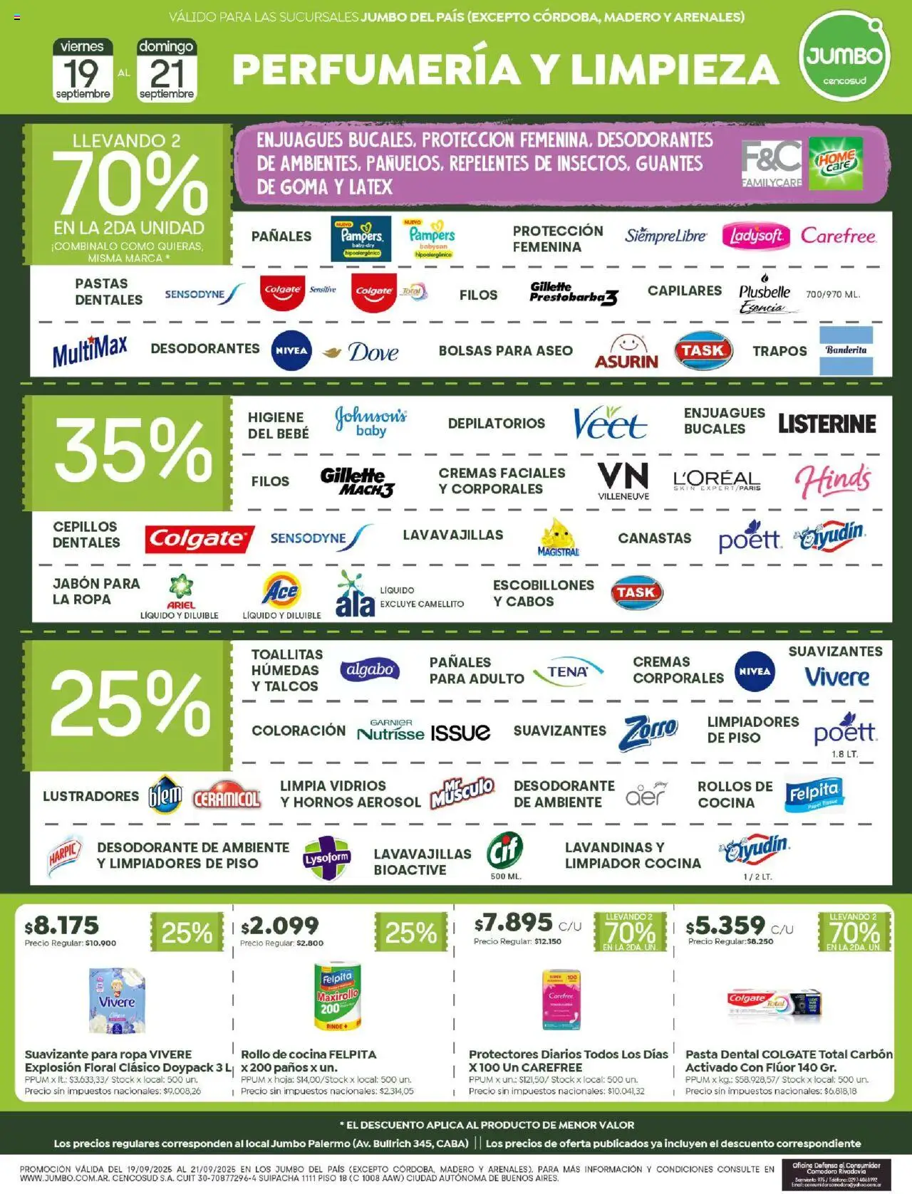 Jumbo - Ofertas | Comodoro │ válido desde el 19.09.2025 | Página: 6 | Productos: Desodorante de ambiente, Ropa, Pasta, Pañales