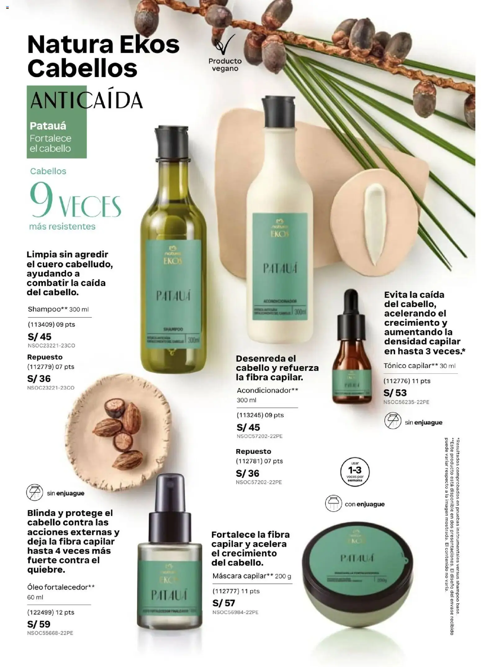 Catálogo Natura válido desde 31.03.2026 | Página: 138 | Productos: Máscara, Shampoo, Acondicionador
