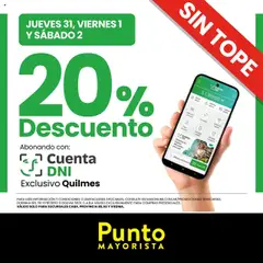 Vista previa Punto Mayorista 20% de descuento válido desde el 31.07.2025