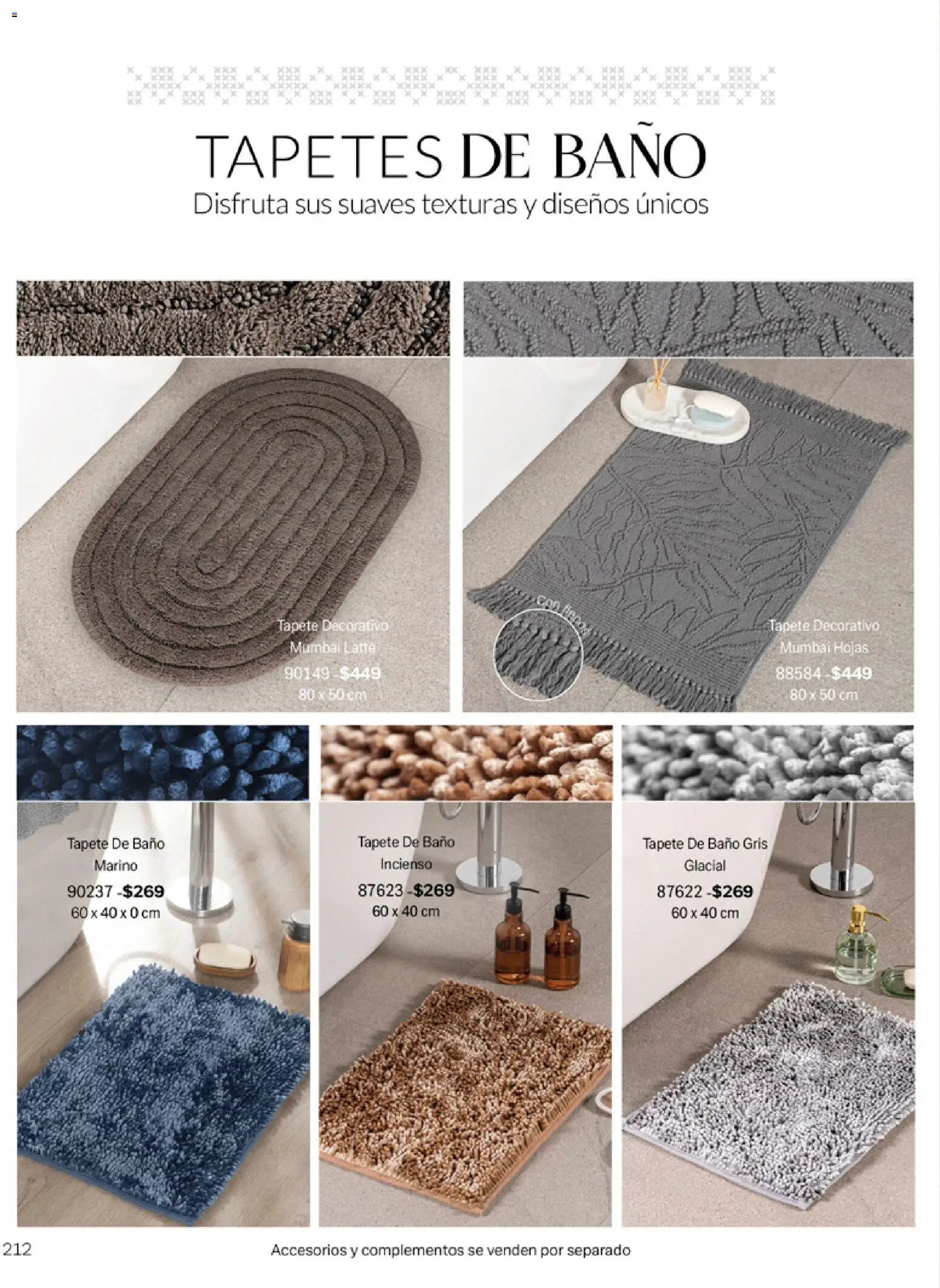 Nuevas ofertas de Vianney válidas en toda la República Mexicana desde el 06.03.2026. ¡Encuentra las mejores ofertas en Vianney catálogo Tu hogar, nuestra pasión! | Página: 214 | Productos: Baño, Tapete