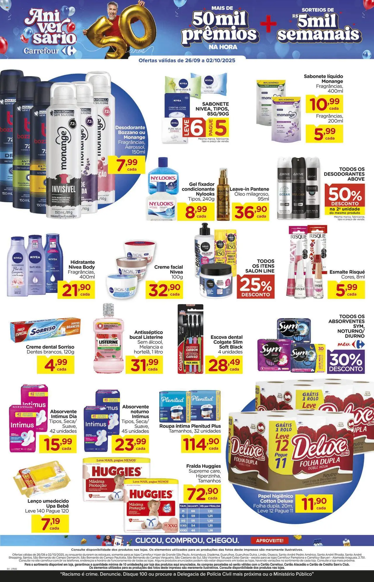 Carrefour Folheto - válido de 26.09.2025 | Página: 11 | Produtos: Hortelã, Creme, Sabonete líquido, Fixador