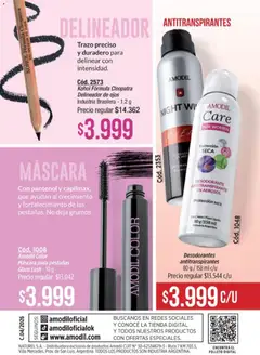 Vista previa Catálogo Amodil Campaña 4 válido desde el 01.03.2026 | Página: 164 | Productos: Peso, Máscara, Delineador, Desodorante