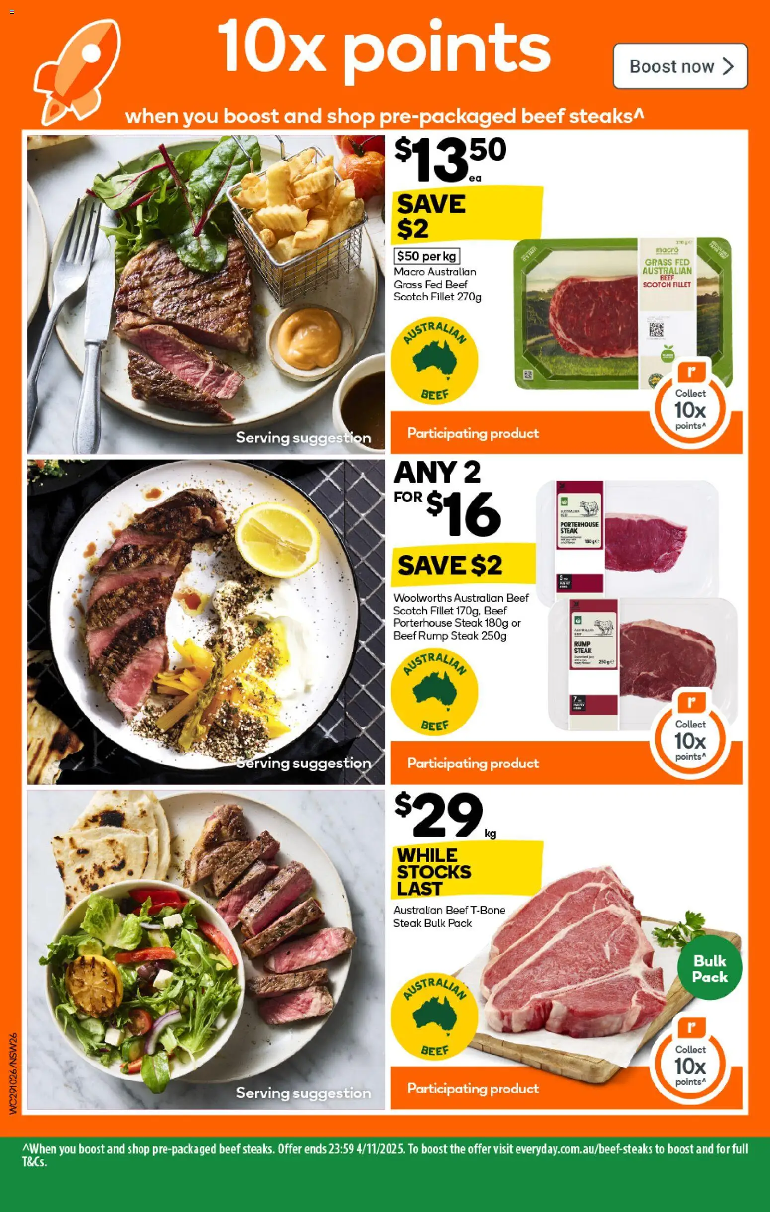 Woolworths catalogue - valid from 29.10.2025 | Page: 26 | Products: Grass, Beef, Steak, Scotch