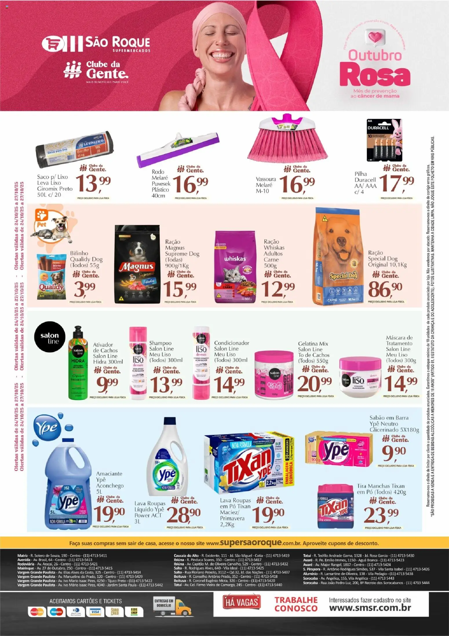 São Roque Supermercados Folheto - válido de 24.10.2025 | Página: 7 | Produtos: Faca, Carne, Roupas, Vassoura