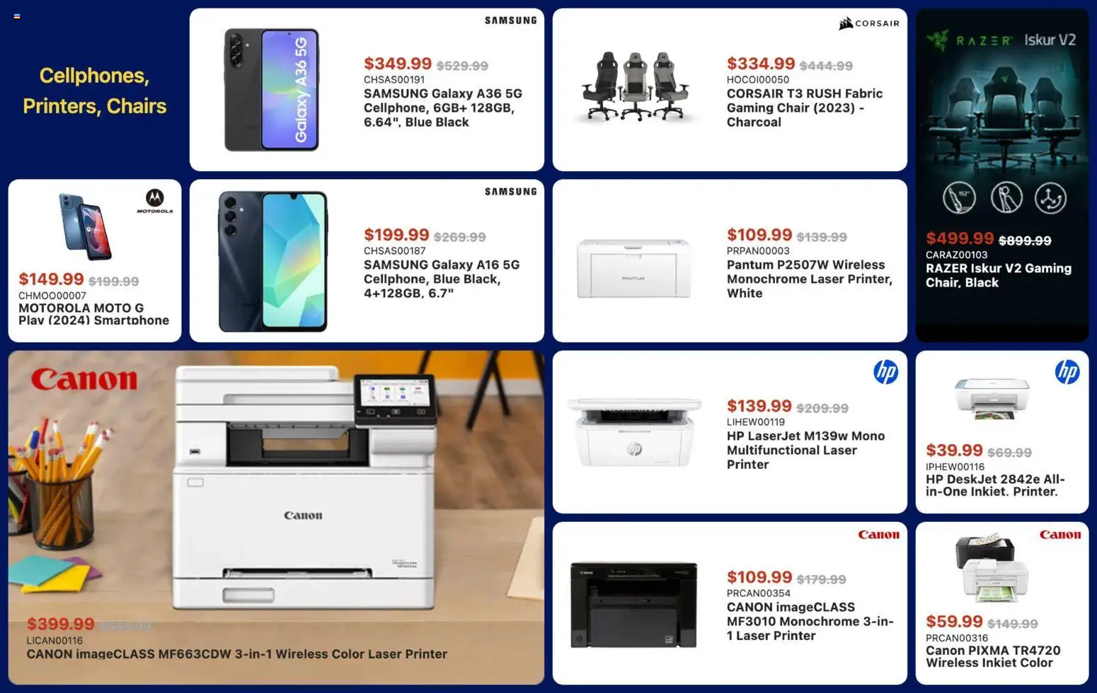 Canada Computers flyer valid from 12.12.2025 | Page: 17 | Products: Smartphone, Printer, Chair