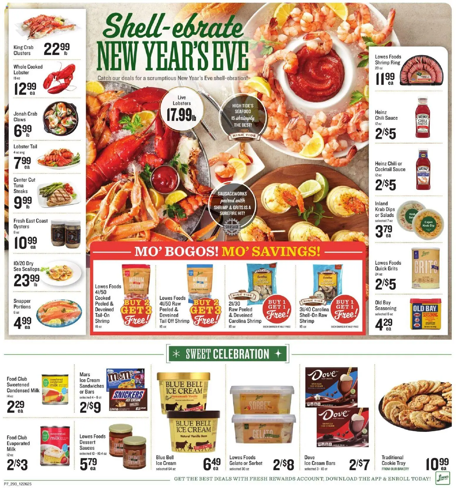 Lowes Foods Weekly Ad - SC - valid from 26.12.2025 | Page: 10 | Products: Bakery, Cream, Ice cream, 2人掛けソファ