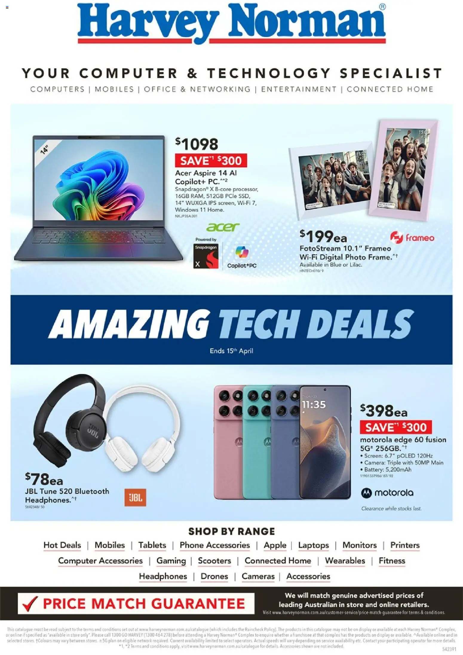 Harvey Norman catalogue - valid from 02.04.2026 | Page: 1 | Products: Photo frame, Pc, Computer, Screen