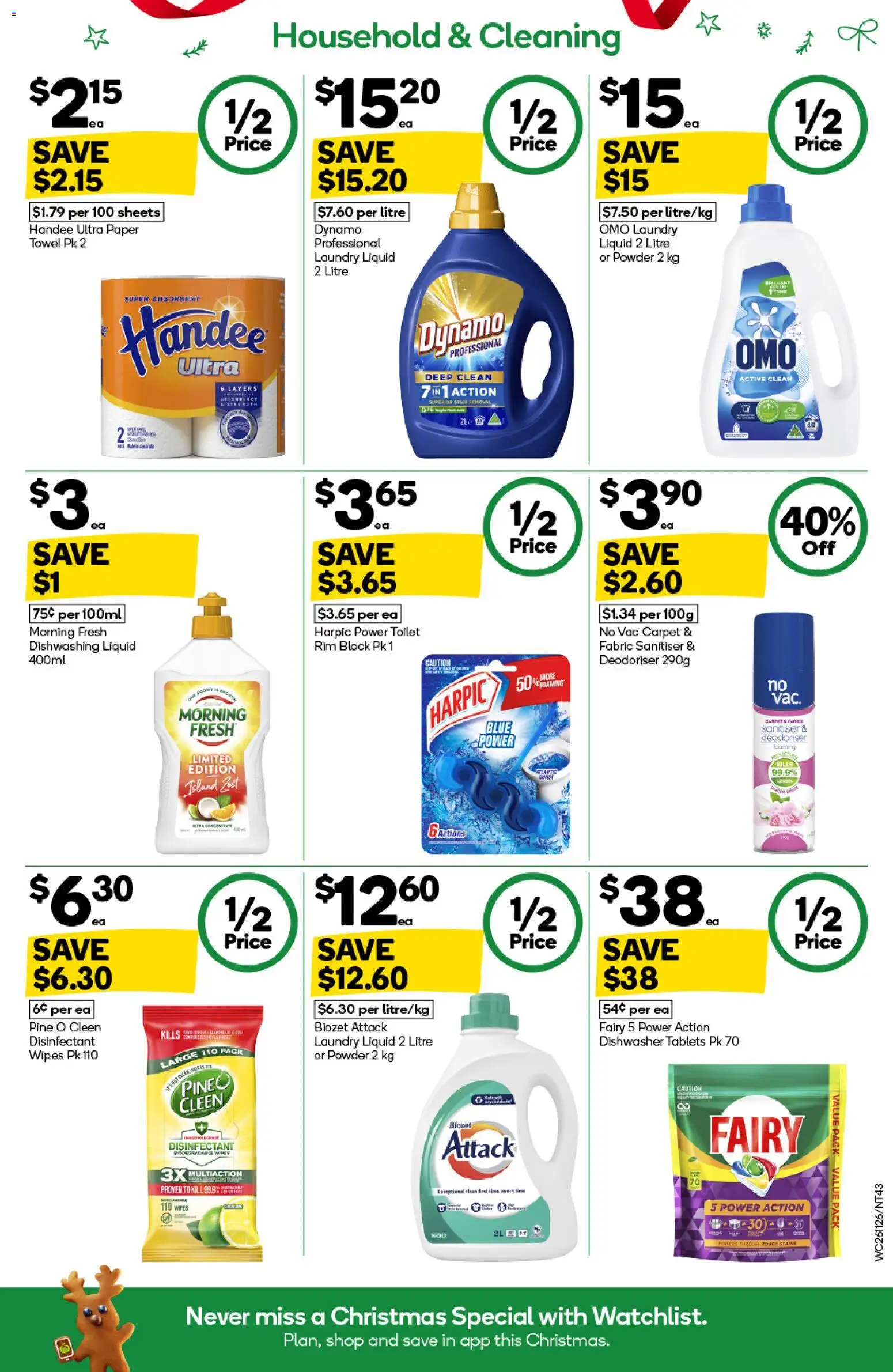 Woolworths catalogue - valid from 26.11.2025 | Page: 43 | Products: Powder, Dishwasher tablets, Laundry, Tablets