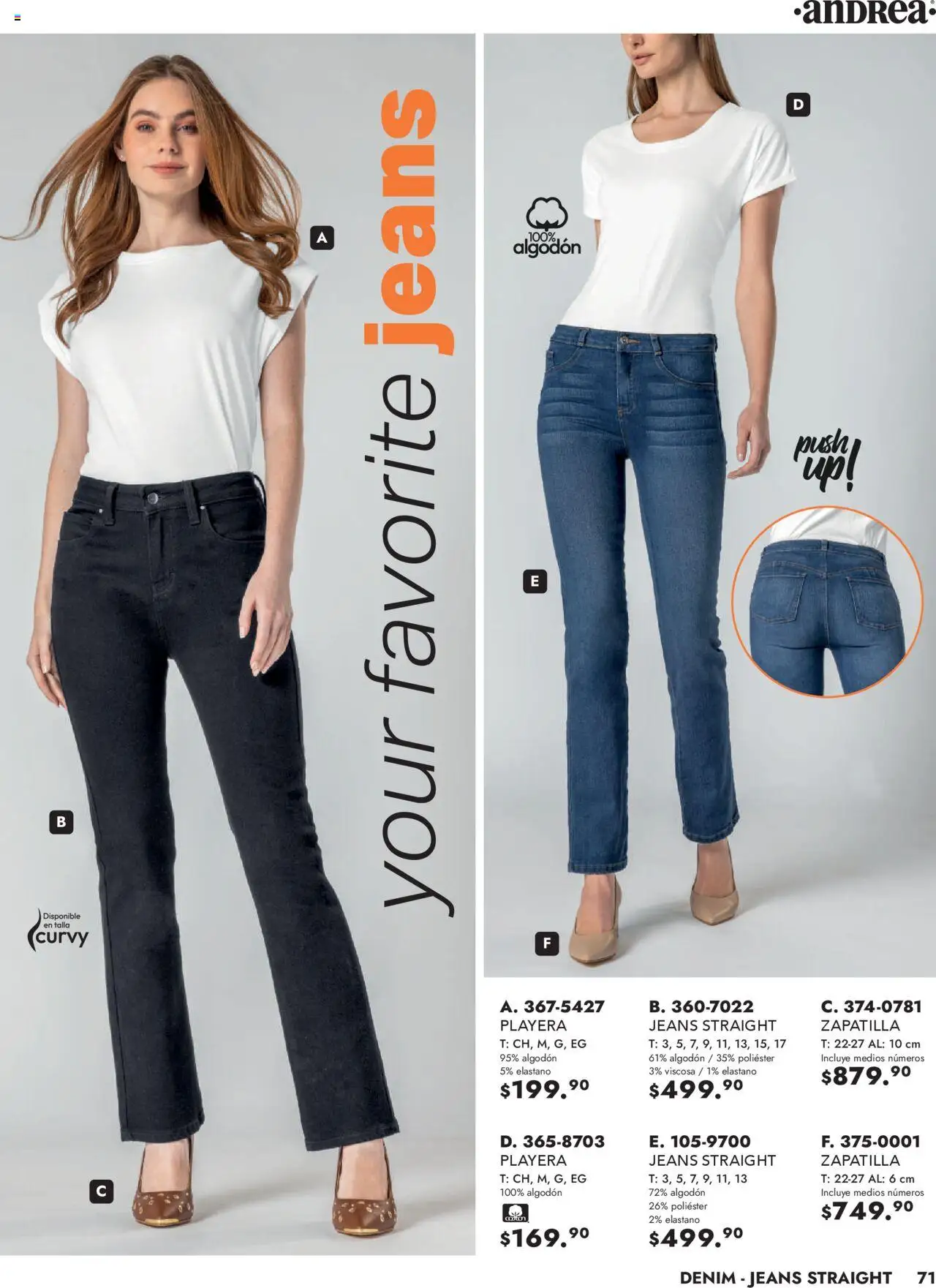 Nuevas ofertas de Andrea válidas en toda la República Mexicana desde el 25.05.2025. ¡Encuentra las mejores ofertas en Andrea - Catálogo Vestir Exterior! | Página: 71 | Productos: Algodón, Playera