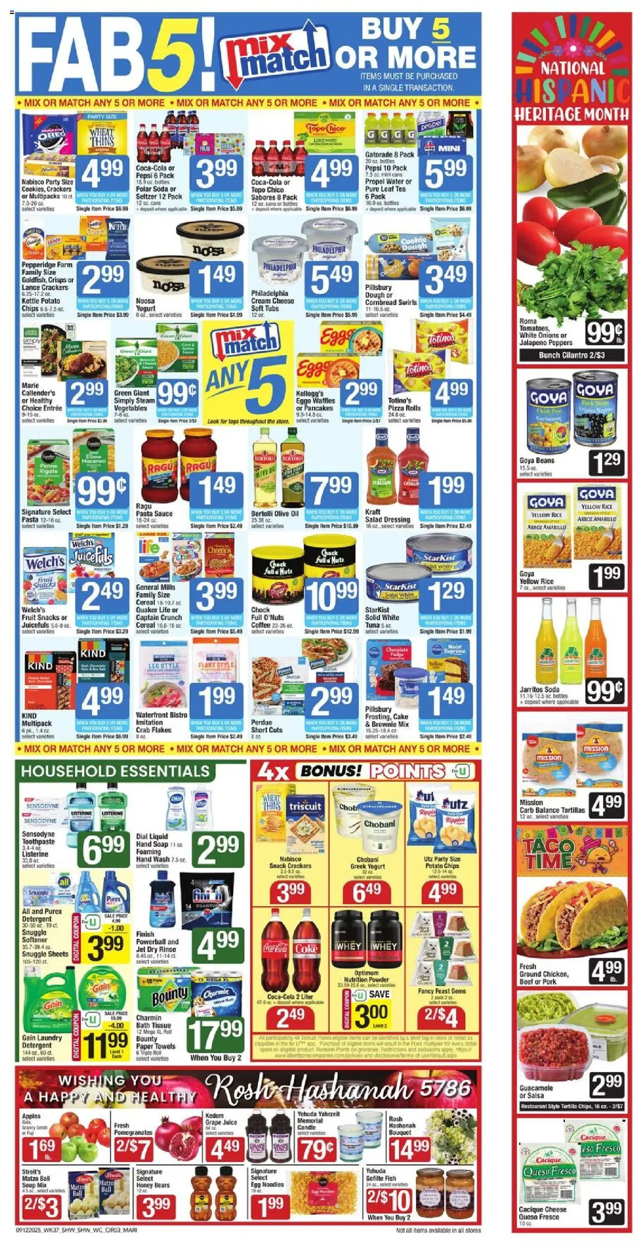 Shaw's Weekly Ad - valid from 12.09.2025 | Page: 3 | Products: Peppers, Noodles, Flakes, Vegetables