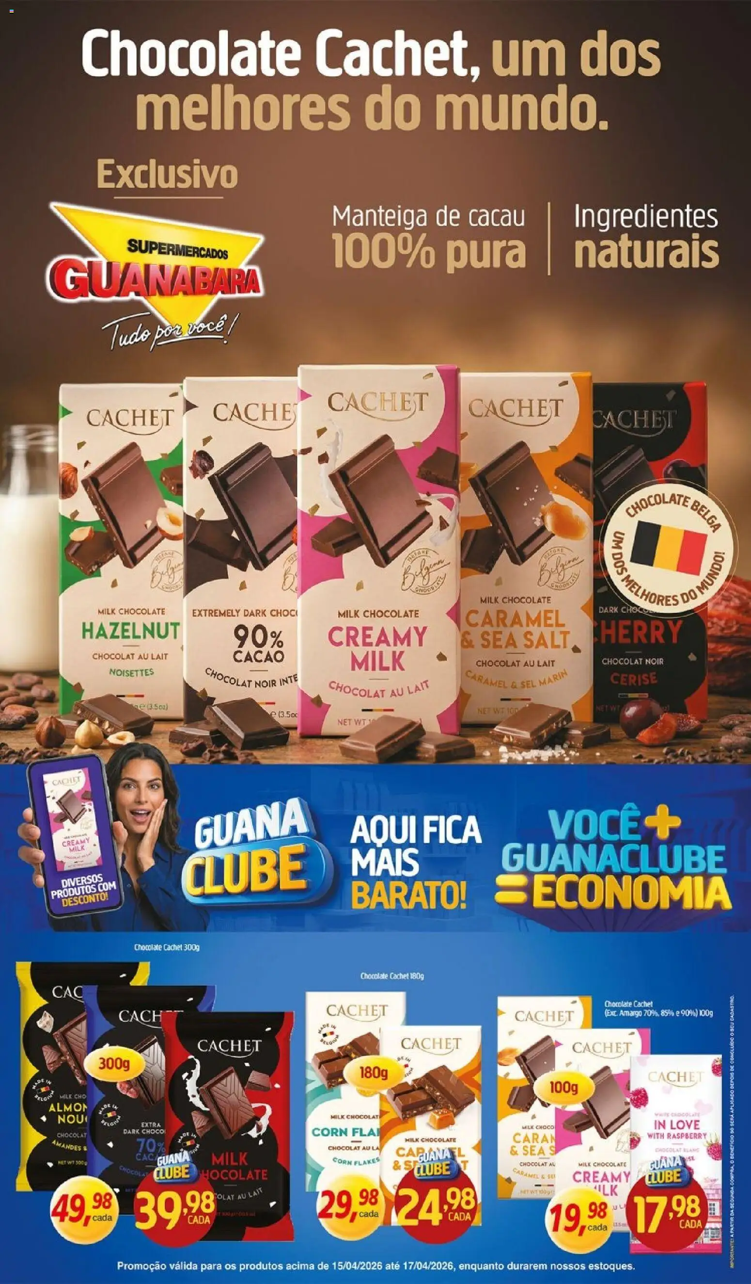 Supermercados Guanabara Folheto - válido de 15.04.2026 | Página: 12 | Produtos: Cará, Manteiga, Chocolate