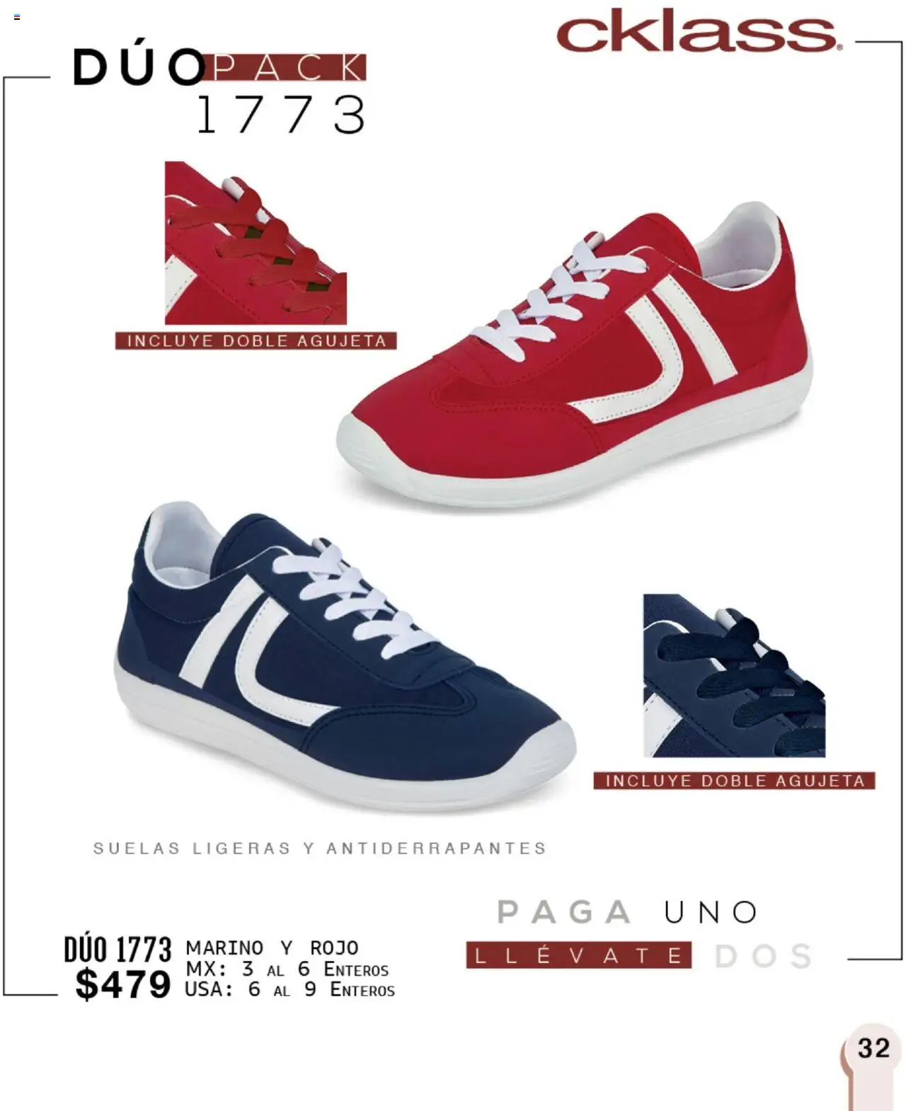 Nuevas ofertas de Cklass válidas en toda la República Mexicana desde el 16.09.2025. ¡Encuentra las mejores ofertas en Cklass - Catálogo Invierno Sportbrands! | Página: 270
