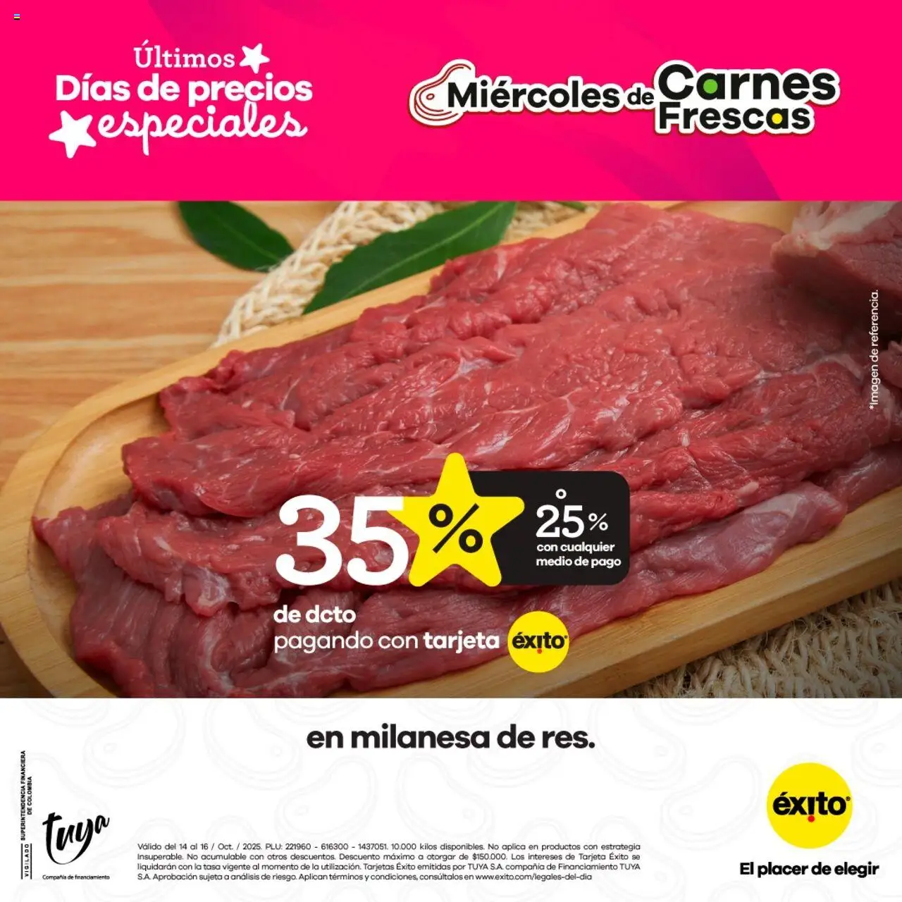 Éxito revista - valida desde el 15.10.2025 | Página: 1 | Productos: Milanesa