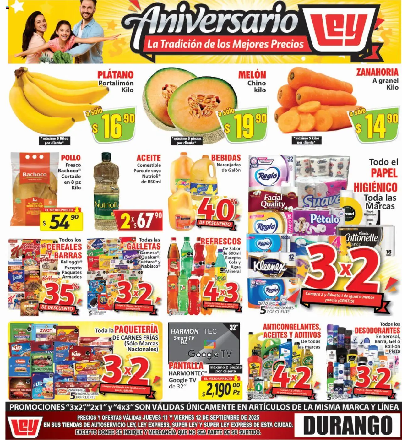 Nuevas ofertas de Casa Ley válidas en toda la República Mexicana desde el 11.09.2025. ¡Encuentra las mejores ofertas en Casa Ley - Folleto Autoservicio! | Página: 2 | Productos: Pollo, Melón, Jamón, Galletas