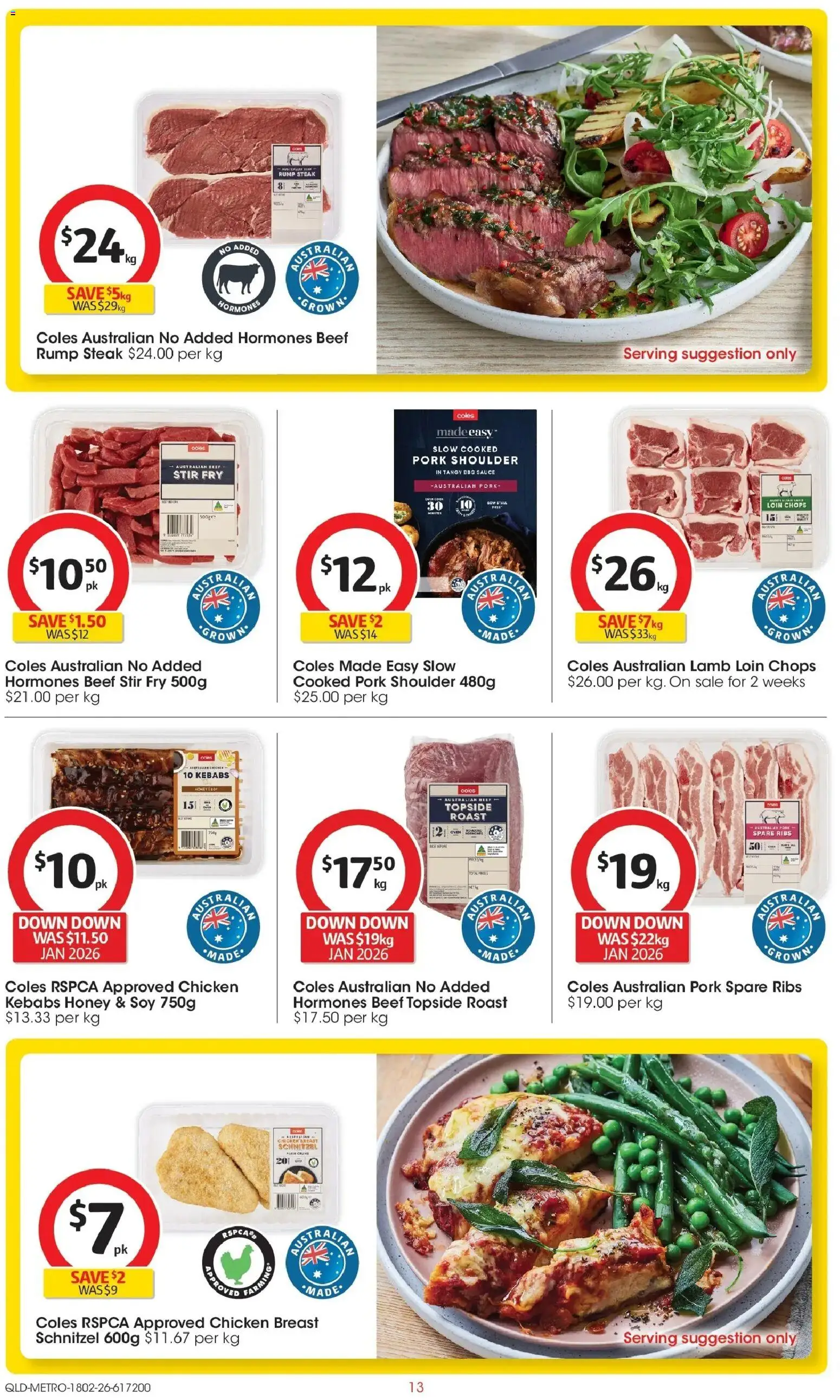 Coles catalogue - valid from 18.02.2026 | Page: 13 | Products: Honey, Chicken, Beef, Sauce