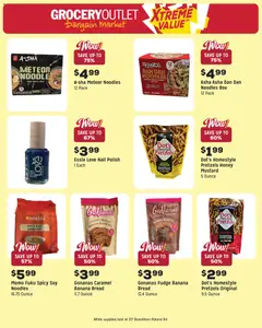 Preview of Grocery Outlet weekly ads valid from 11.03.2026 | Page: 11 | Products: Box, Nail, Bread, Noodles