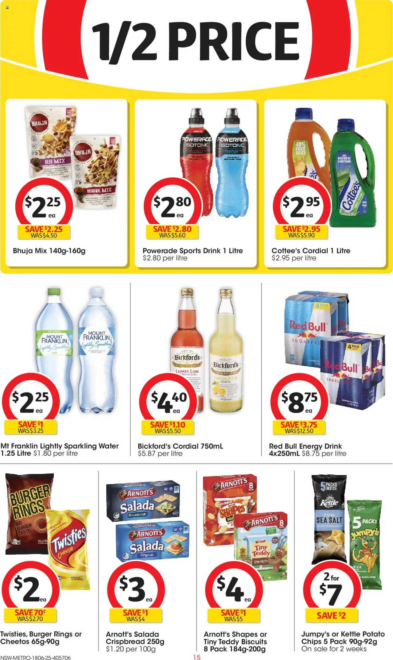 Coles catalogue - valid from 18.06.2025 | Page: 15 | Products: Cheese, Energy drink, Beer, Chips