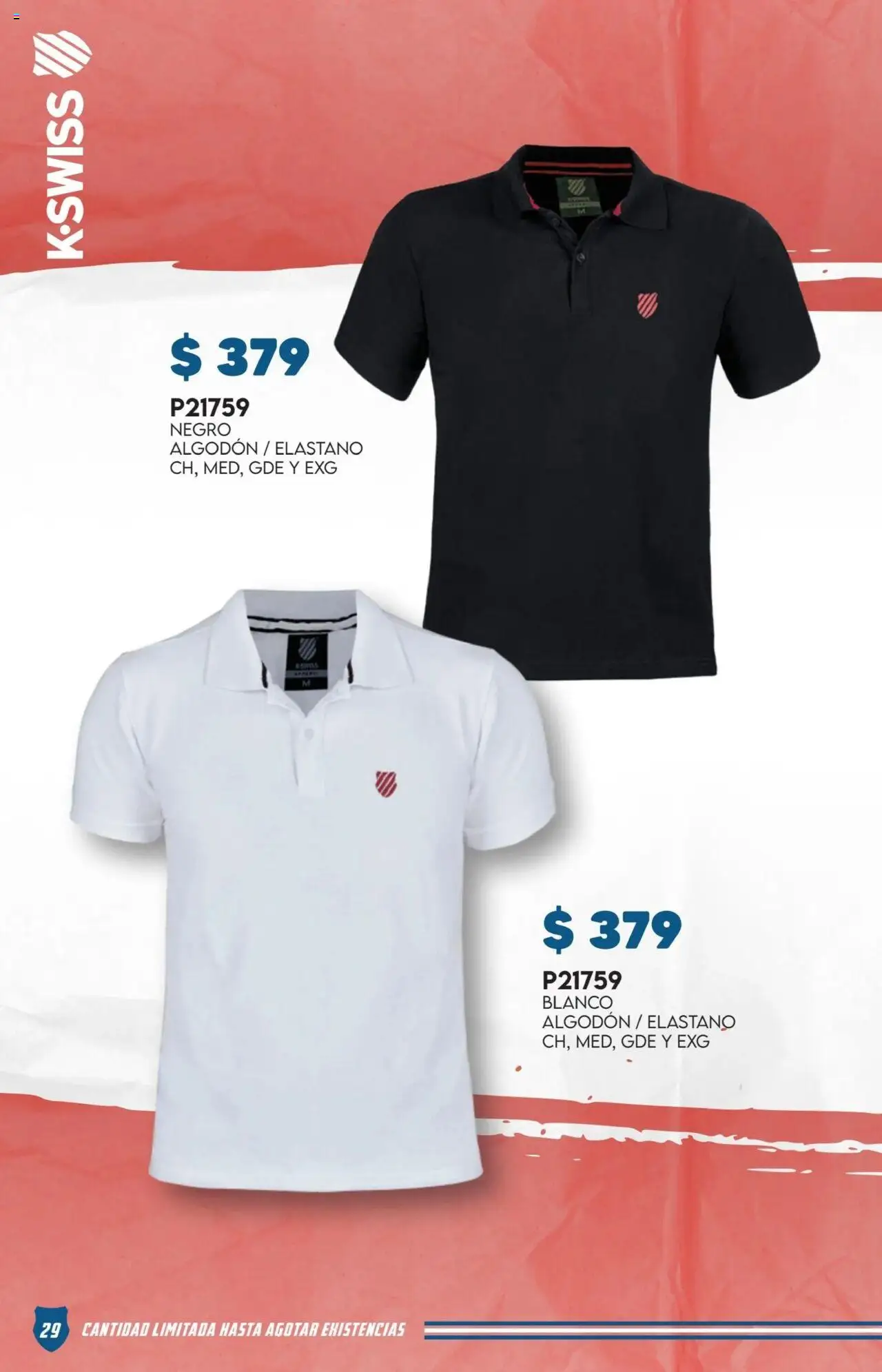 Nuevas ofertas de Cklass válidas en toda la República Mexicana desde el 29.09.2025. ¡Encuentra las mejores ofertas en Cklass - Catálogo Especial K-Swiss! | Página: 30 | Productos: Algodón