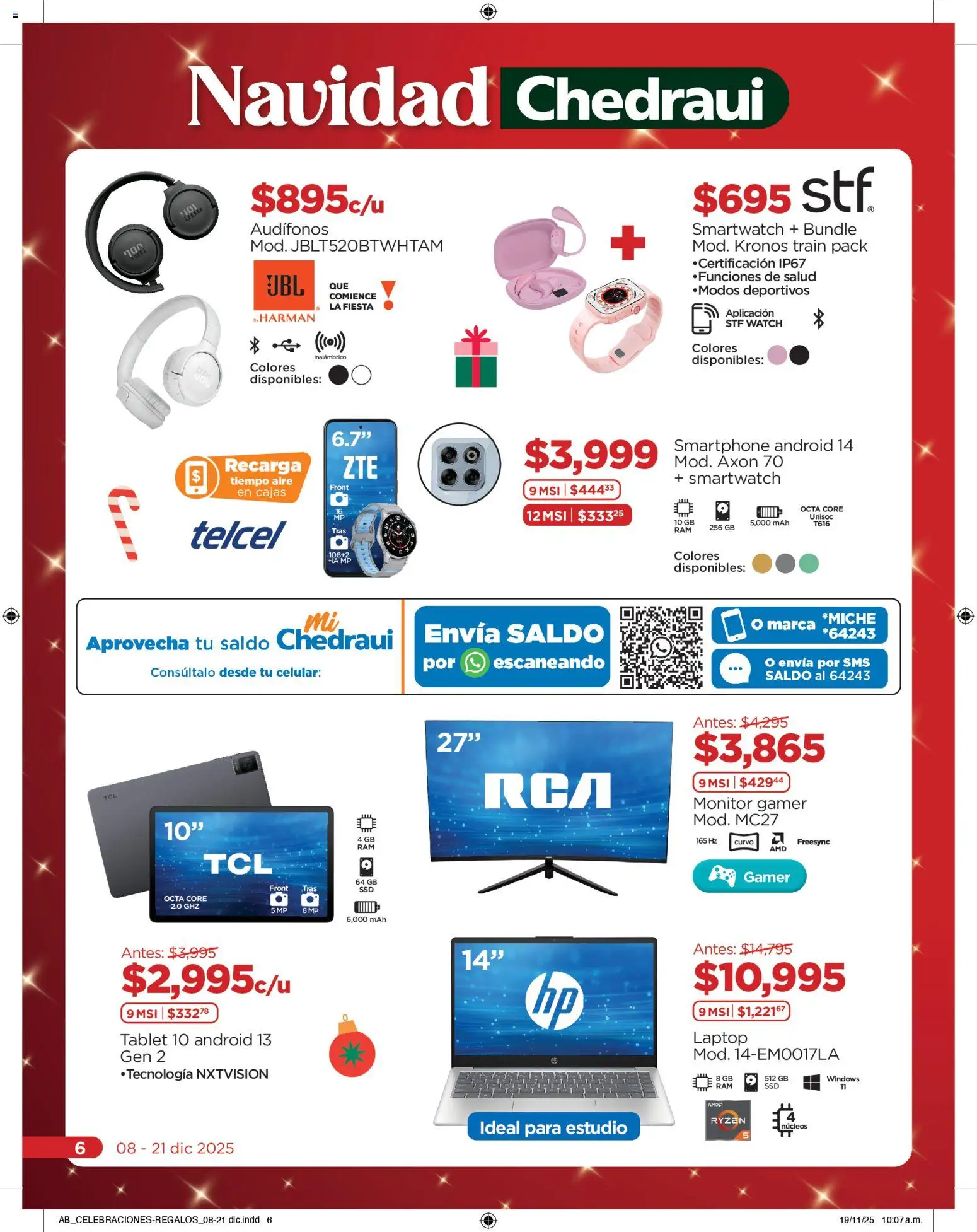 Nuevas ofertas de Chedraui válidas en toda la República Mexicana desde el 08.12.2025. ¡Encuentra las mejores ofertas en Chedraui folleto! | Página: 6