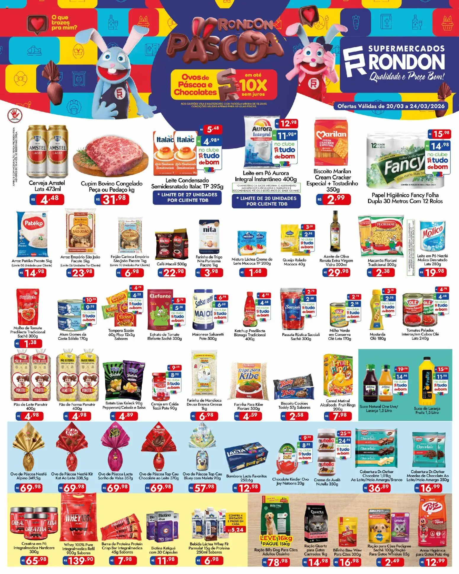 Supermercados Rondon Folheto - válido de 20.03.2026 | Página: 1 | Produtos: Feijão, Milho verde, Cerveja, Leite condensado