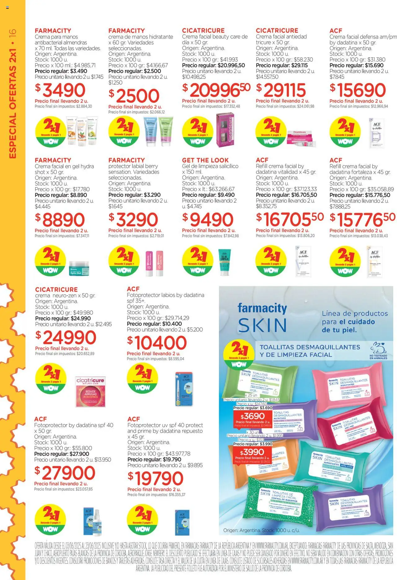 Farmacity catálogo │ válido desde el 03.06.2025 | Página: 16 | Productos: Almendras, Avena, Agua, Crema