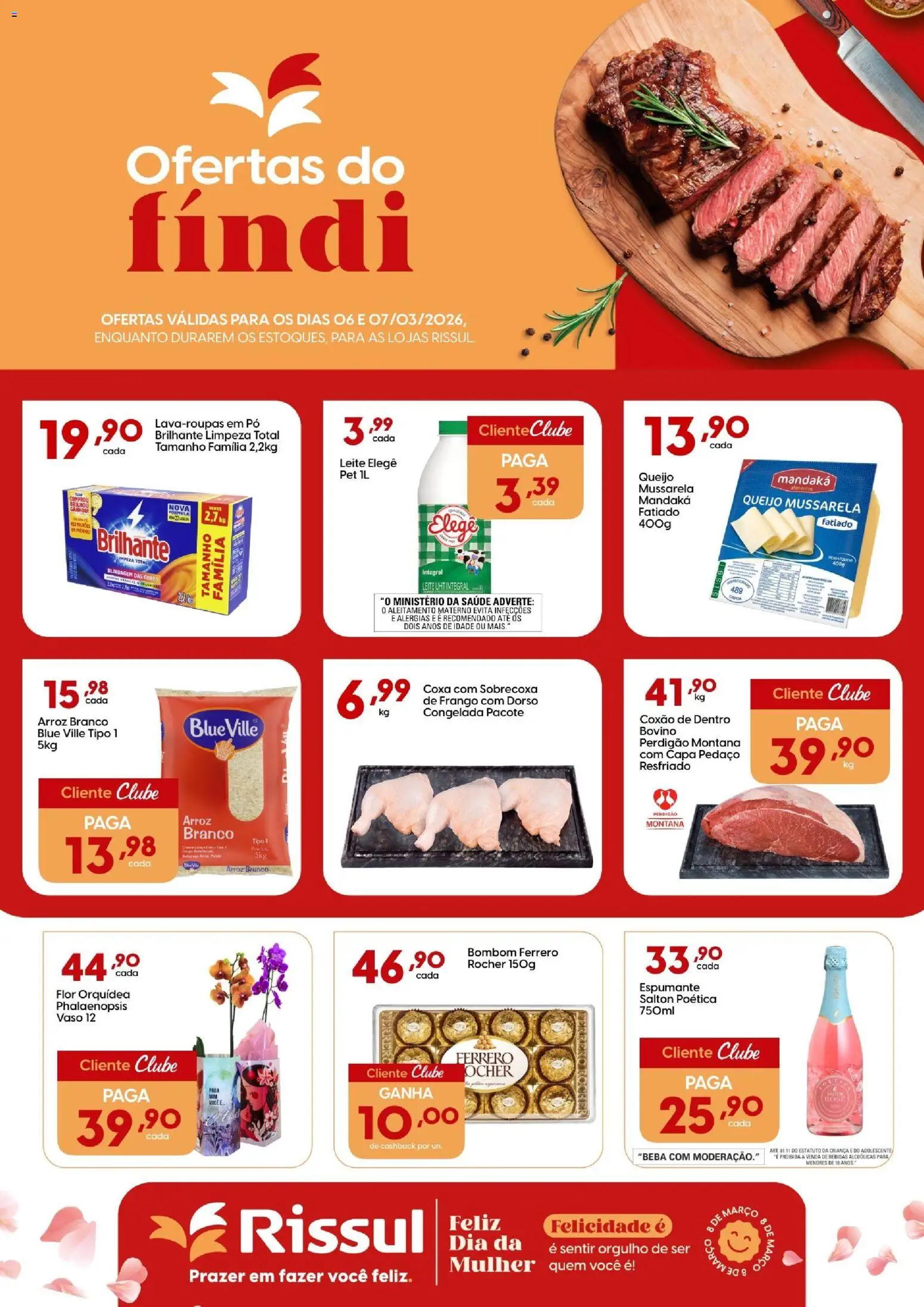 Rissul Folheto - válido de 06.03.2026 | Página: 1 | Produtos: Pó, Queijo, Arroz, Mussarela