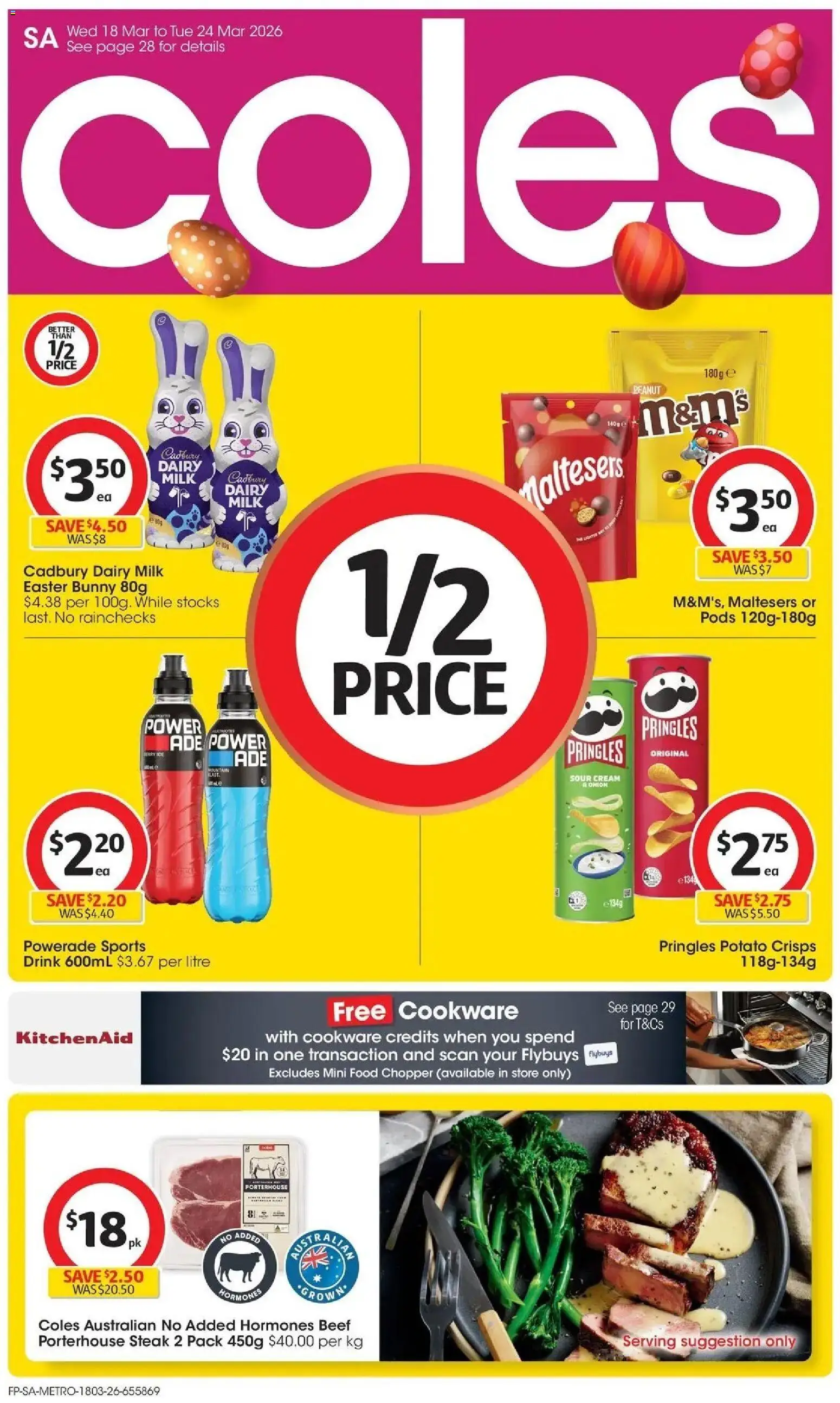 Coles catalogue - valid from 17.03.2026 | Page: 1 | Products: Milk, Dairy, Beef, Steak