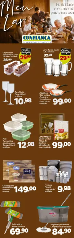 Confiança - Ofertas da semana - Pré-Visualização do folheto da loja Confiança, válido de 10.02.2026 | Página: 5 | Produtos: Mop, Frigideira, Organizador, Tábua