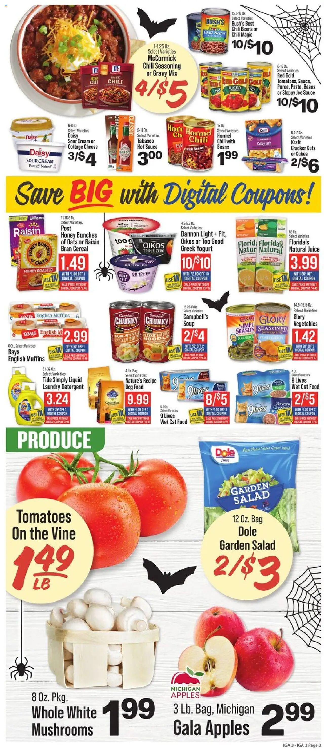 IGA Weekly Ad - valid from 22.10.2025 | Page: 4 | Products: Dog Food, Cheese, Yogurt, Bag