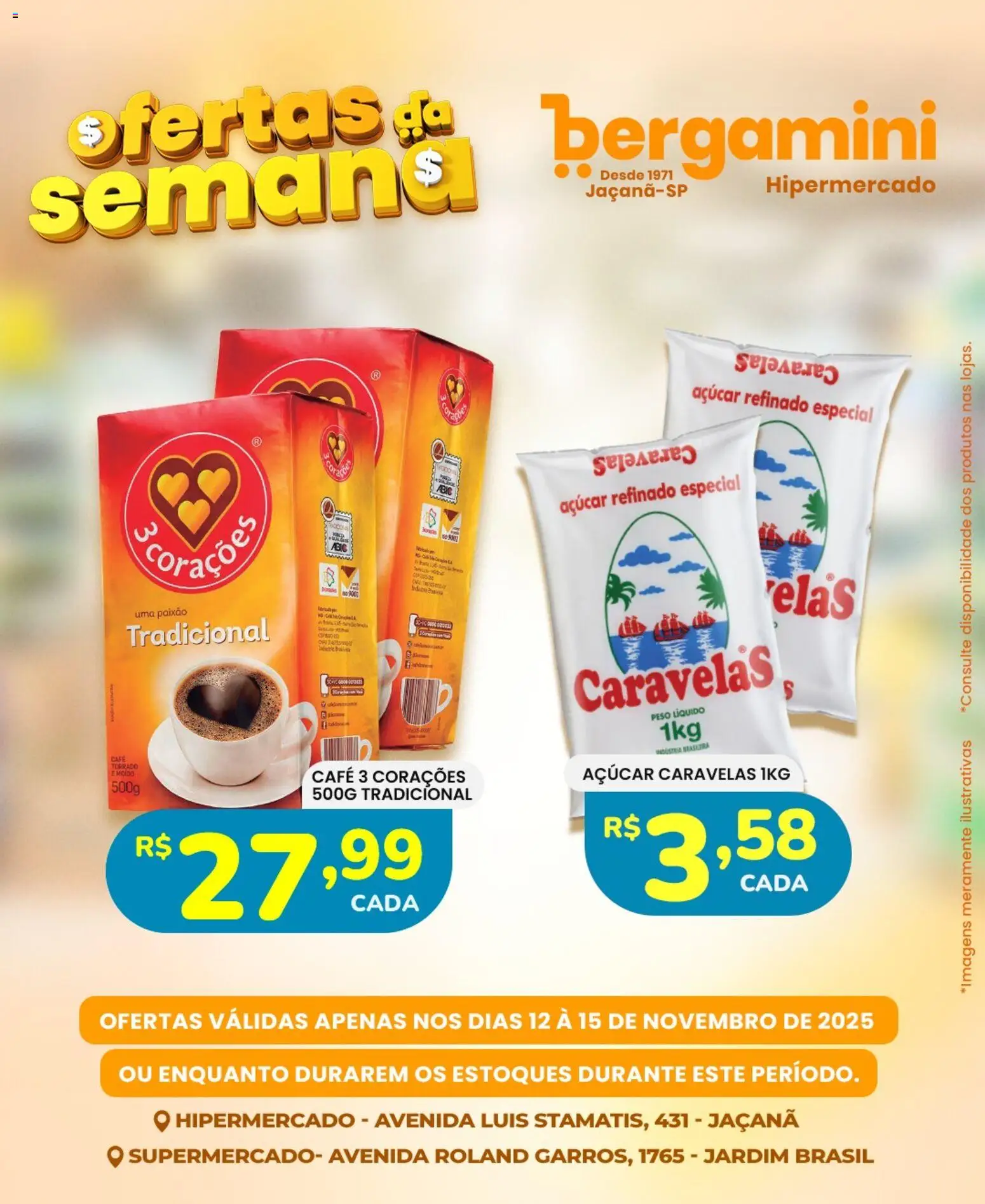 Supermercado Bergamini Folheto - válido de 12.11.2025 | Página: 4 | Produtos: Café, Açúcar