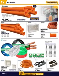 Construmart ofertas  │ válido desde el 01.08.2025 | Página: 22 | Productos: Alargador, Cable, Caja, Canaleta