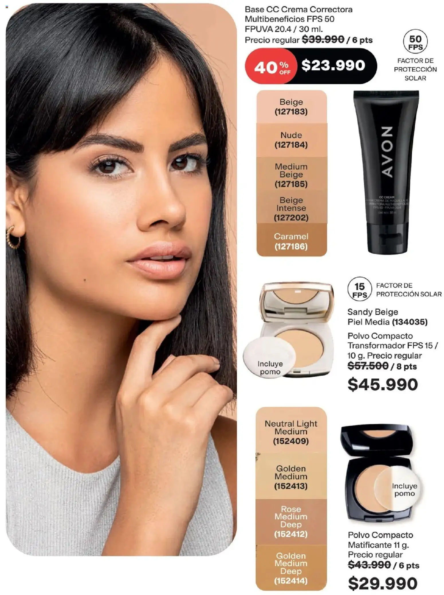Avon revista - valida desde el 25.03.2026 | Página: 51 | Productos: Polvo compacto, Crema, Polvo