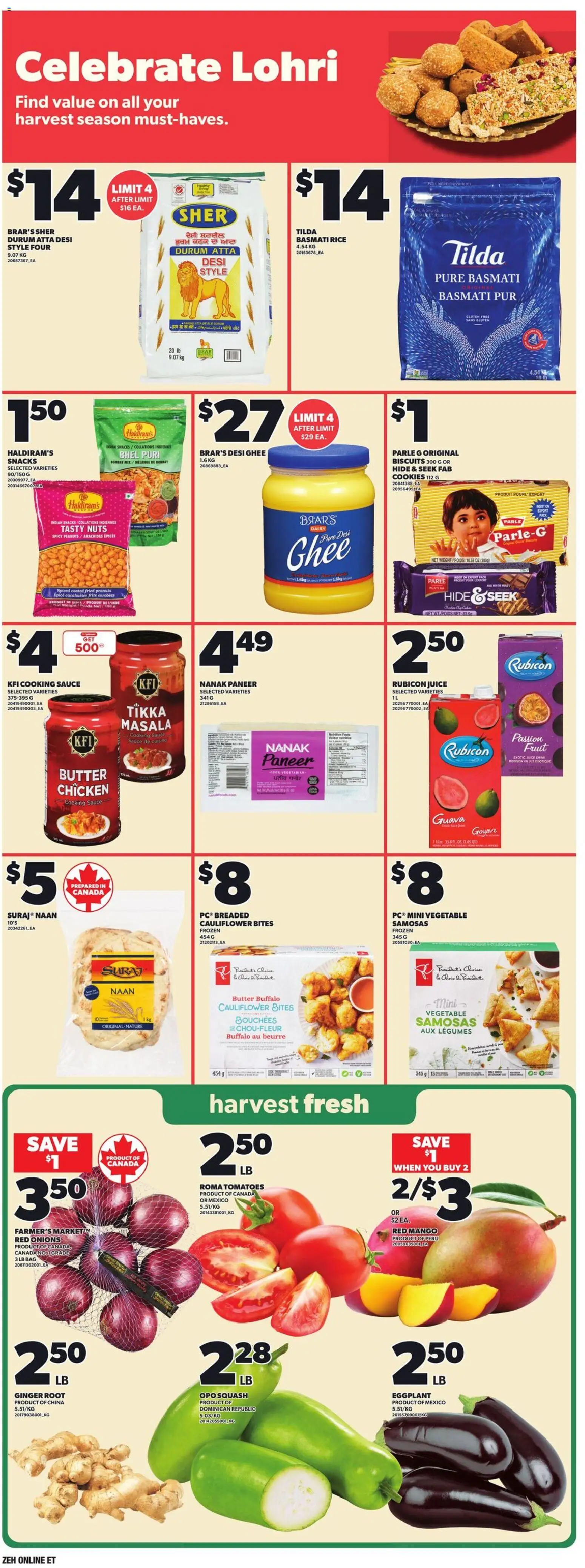 Zehrs flyer valid from 08.01.2026 | Page: 12 | Products: Rice, Butter, Juice, Chicken
