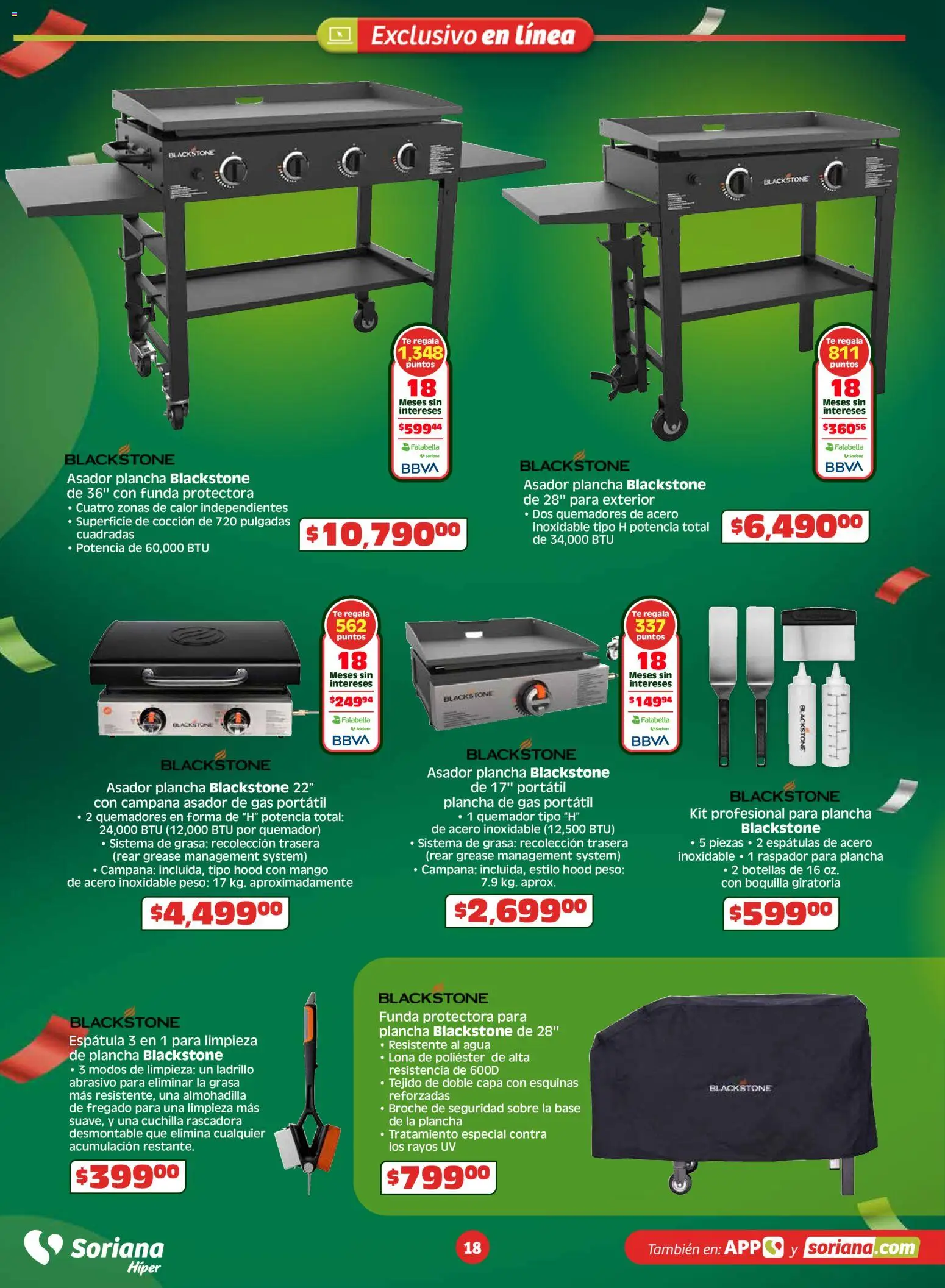 Nuevas ofertas de Soriana válidas en toda la República Mexicana desde el 26.03.2026. ¡Encuentra las mejores ofertas en Soriana En México apoyamos con todo Híper Nacional! | Página: 18 | Productos: Funda, Quemador, Ladrillo, Campana