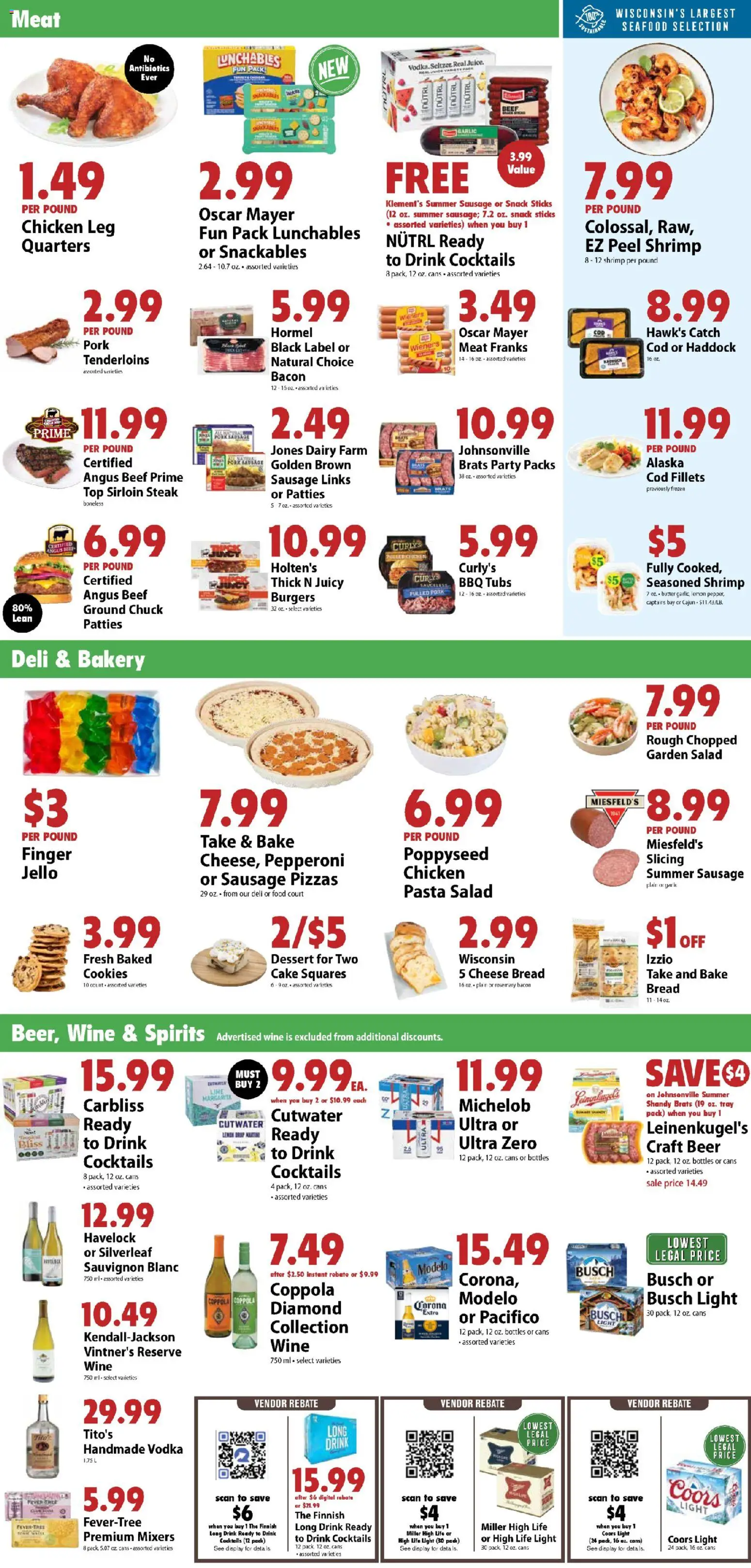 Festival Foods Weekly Ad - valid from 29.04.2026 | Page: 3 | Products: Bread, Wine, Pork, Salad