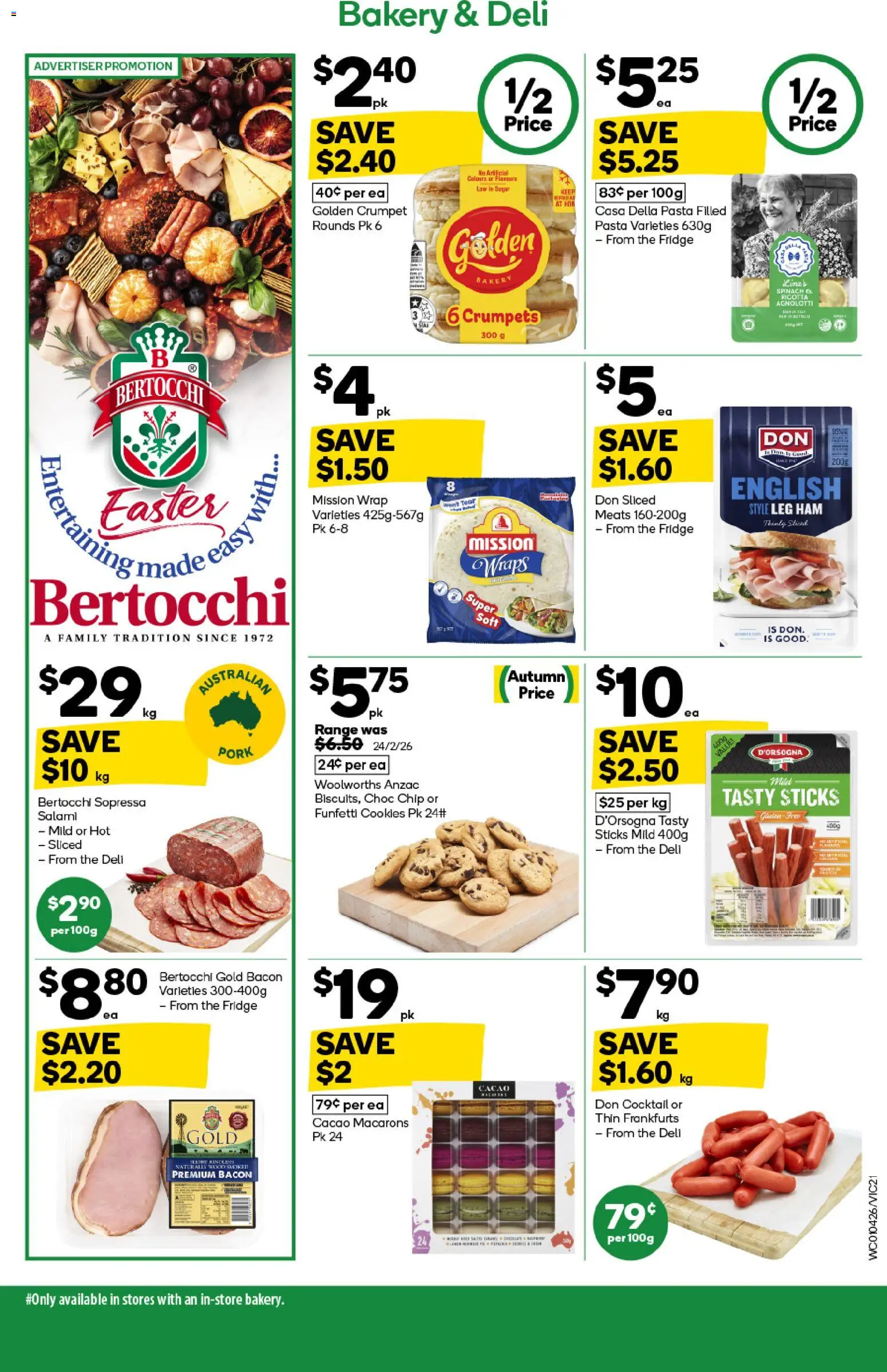 Woolworths catalogue - valid from 01.04.2026 | Page: 21 | Products: Pasta, Sugar, Fridge, Bakery