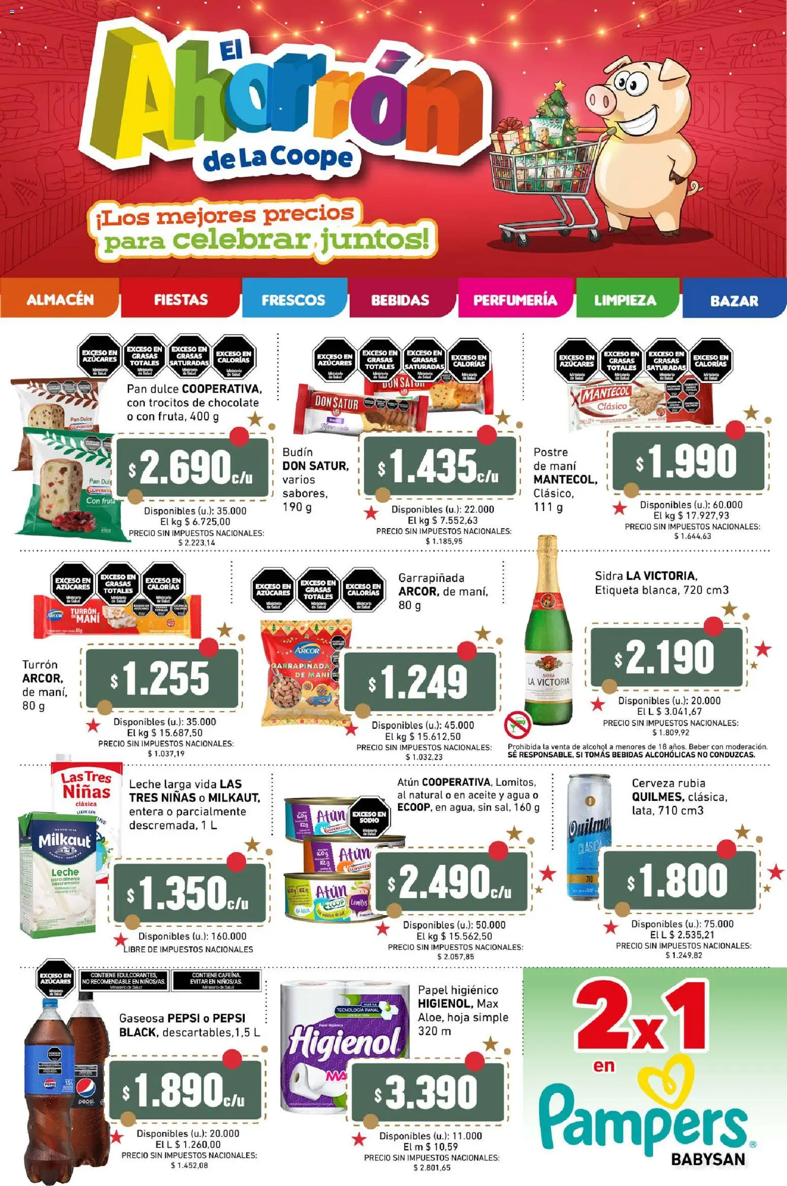 Cooperativa Obrera - Ahorrón │ válido desde el 27.11.2025 | Página: 1 | Productos: Gaseosa, Atún, Pan, Cerveza