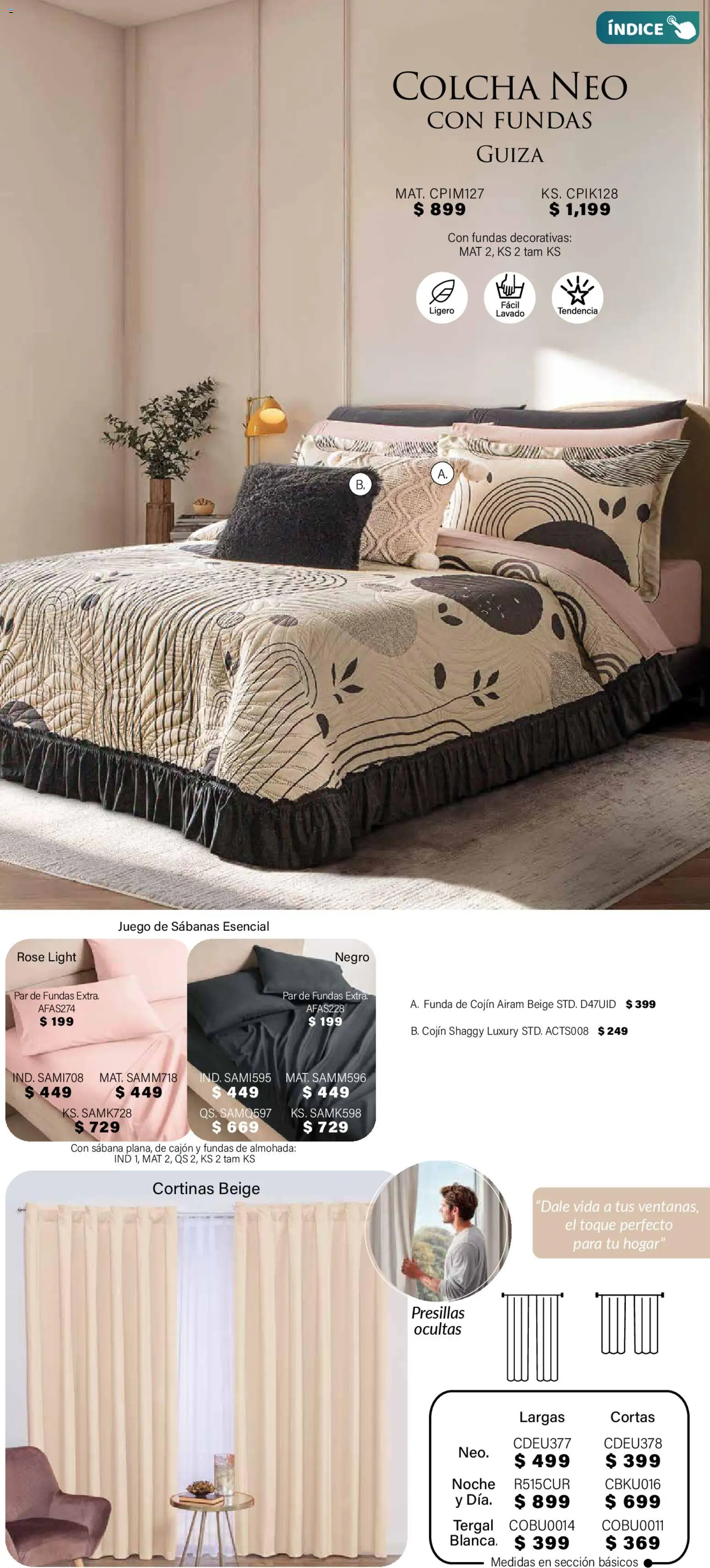 Nuevas ofertas de Colchas Concord válidas en toda la República Mexicana desde el 01.11.2025. ¡Encuentra las mejores ofertas en Colchas Concord Buen Fin! | Página: 85 | Productos: Juego, Funda, Sabanas, Cortinas