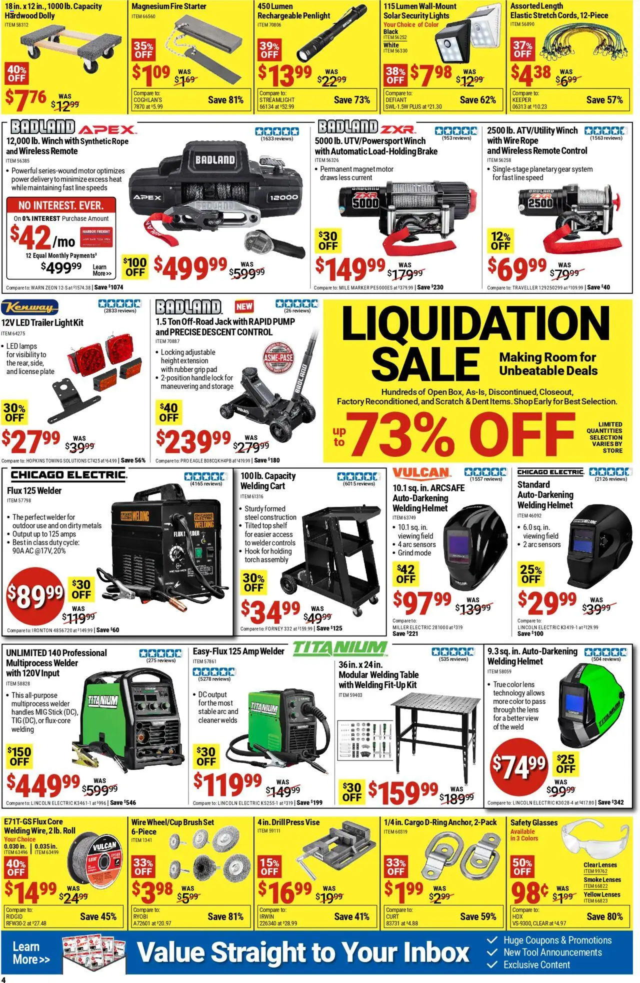 Harbor Freight Weekly Ad - valid from 06.10.2025 | Page: 4 | Products: Magnesium, Table, Brush, Starter