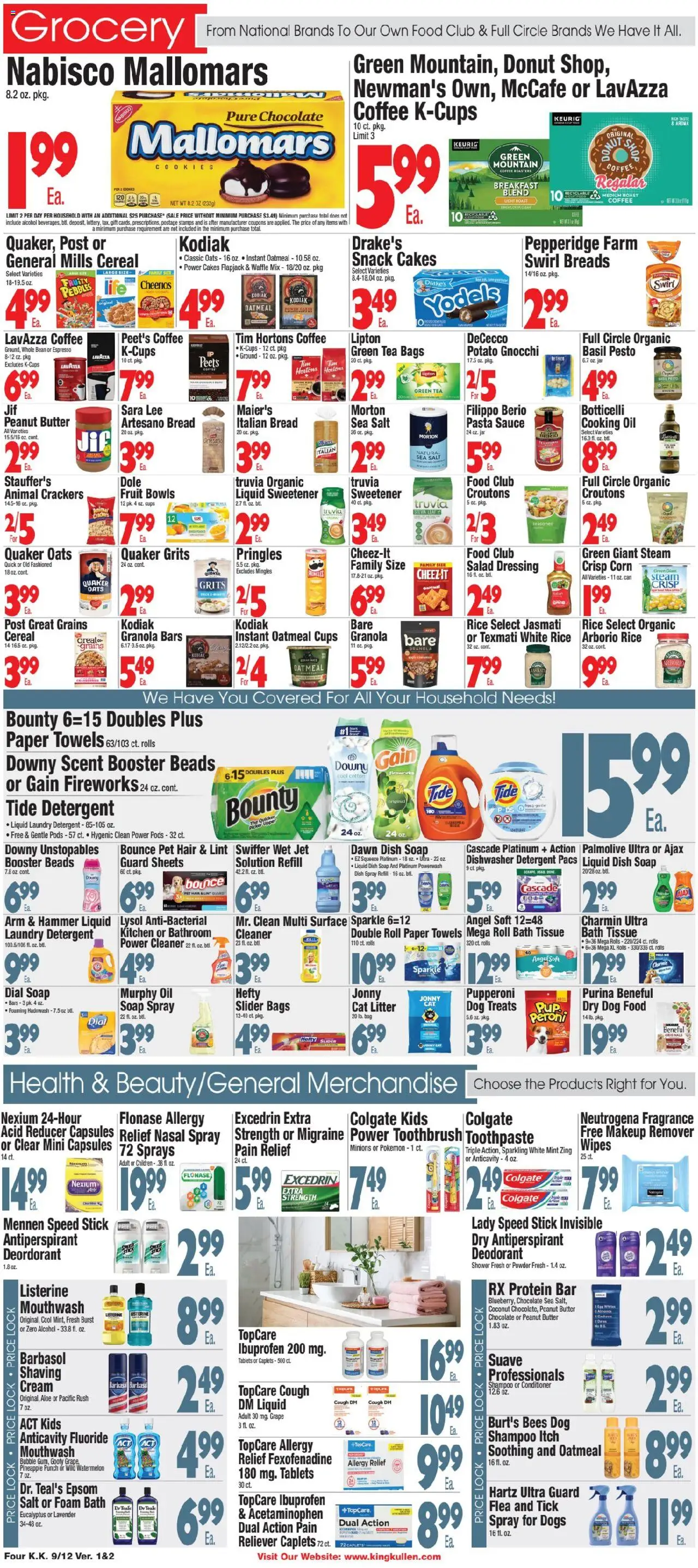 King Kullen Weekly Ad - valid from 12.09.2025 | Page: 4 | Products: Oil, Rice, Mouthwash, Salt