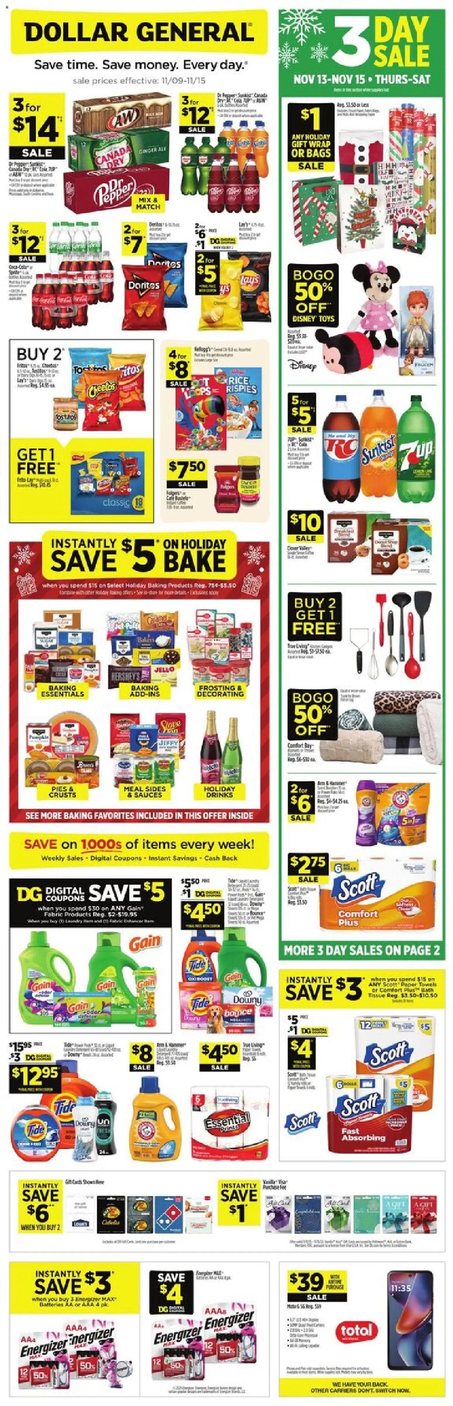 Dollar General Weekly Ad - valid from 09.11.2025 | Page: 1