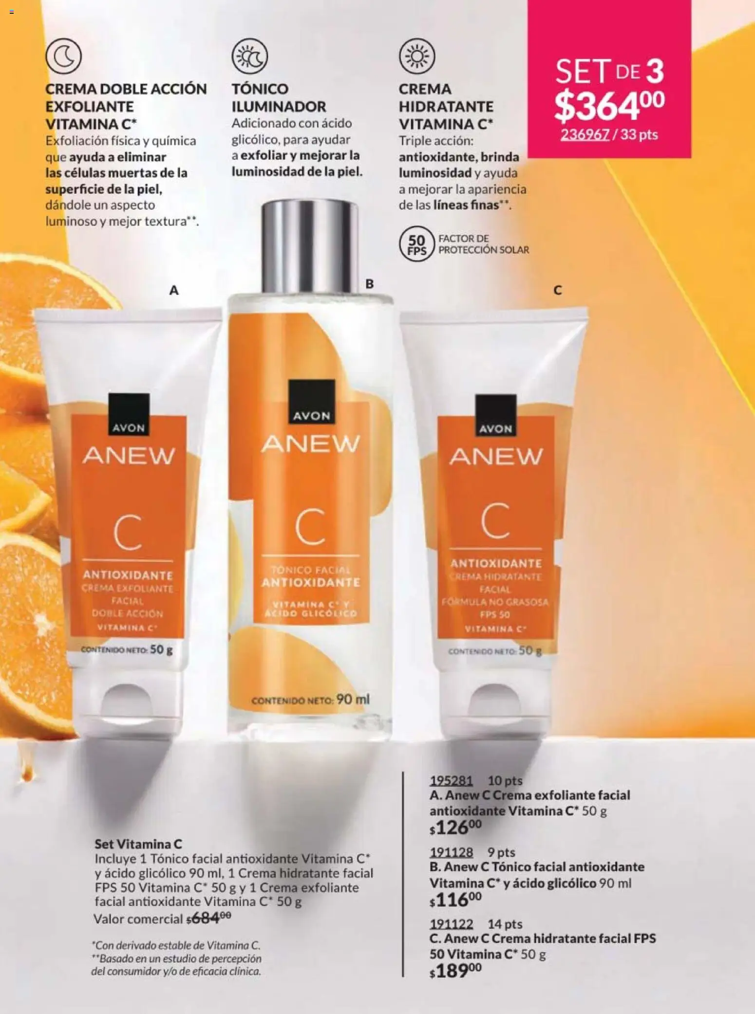 Nuevas ofertas de AVON válidas en toda la República Mexicana desde el 10.01.2026. ¡Encuentra las mejores ofertas en AVON campaña 2 2026! | Página: 115 | Productos: Iluminador, Crema, Exfoliante facial, Toner